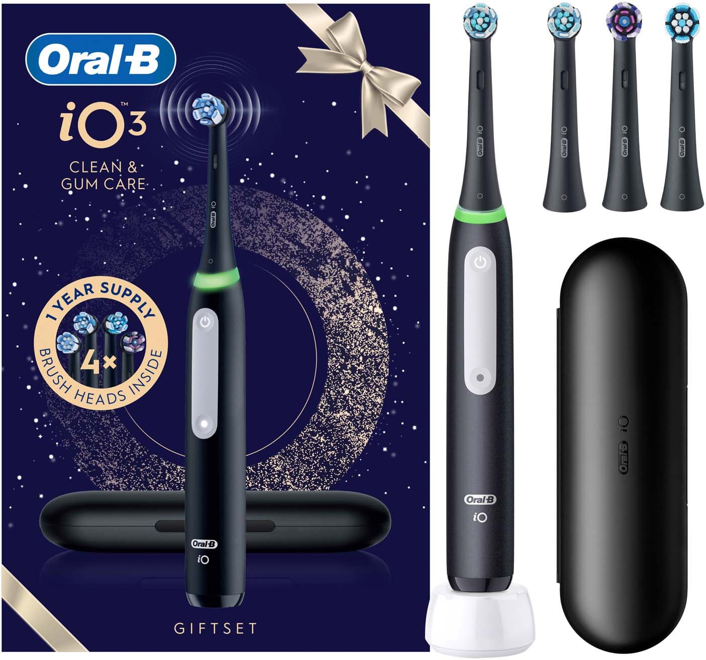 Oral-B Elektrische Zahnbürste iO Series 3 Matt Black Geschenk Edition