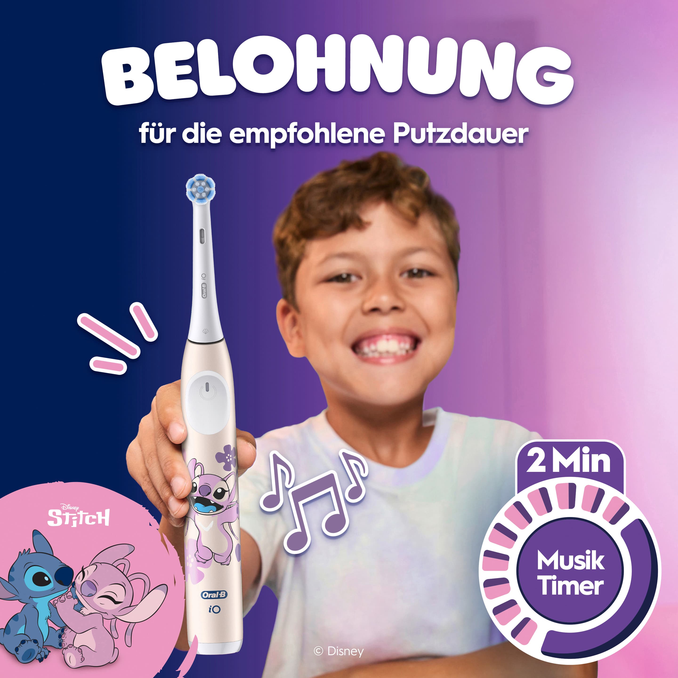 Oral-B Elektrische Zahnbürste iO Kids 6+ mit Reiseetui Angel