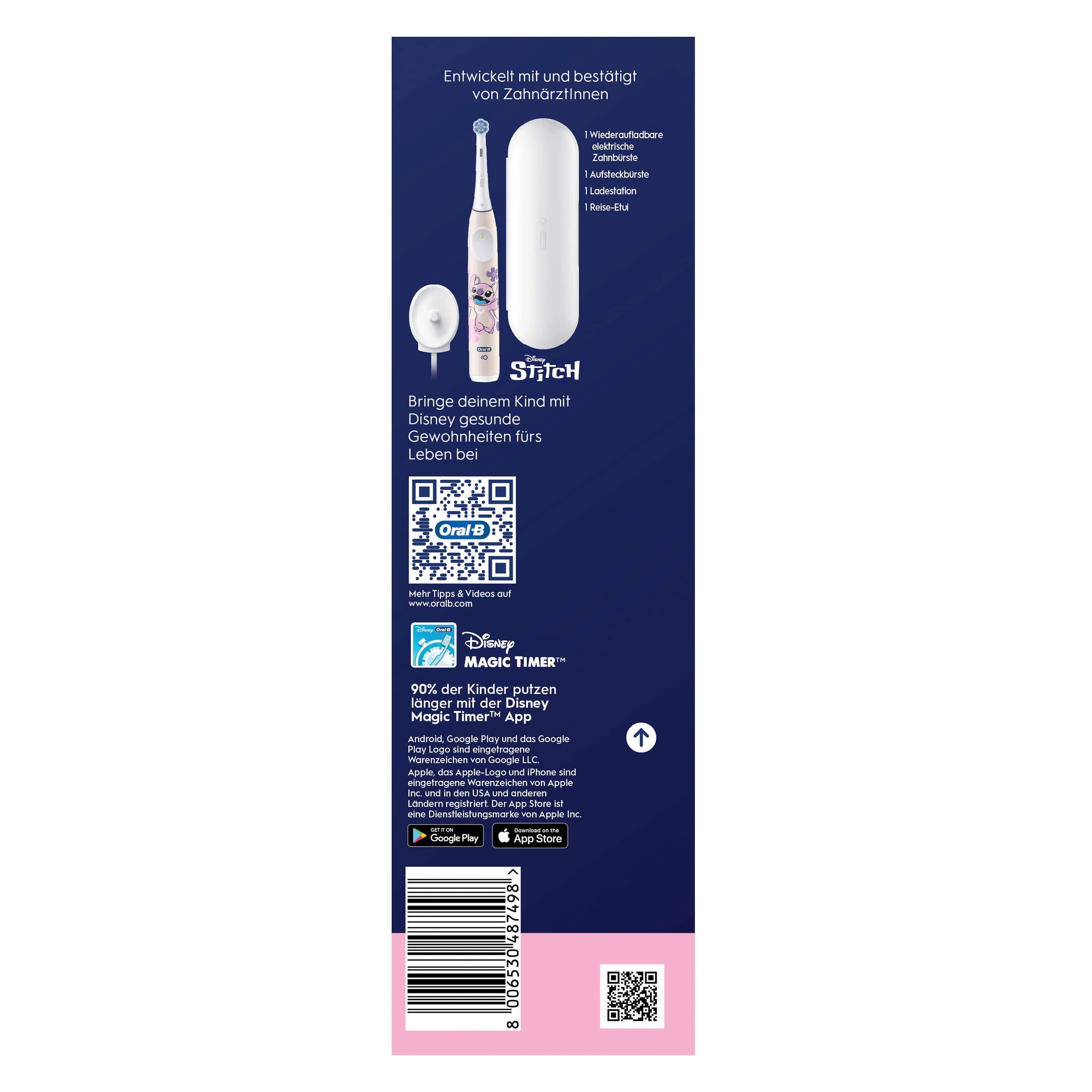 Oral-B Elektrische Zahnbürste iO Kids 6+ mit Reiseetui Angel