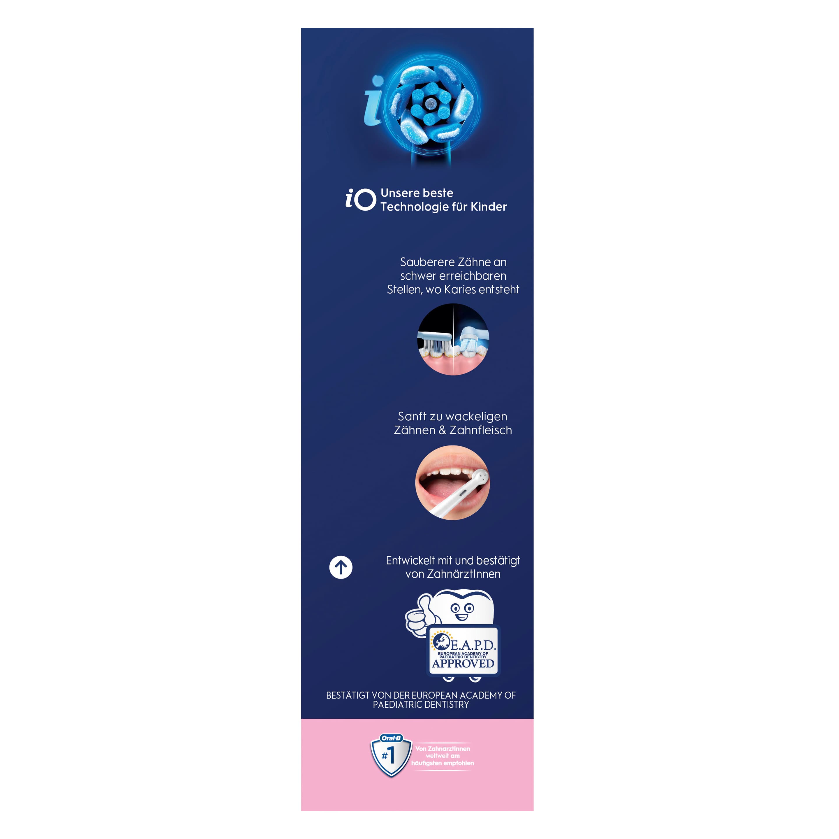 Oral-B Elektrische Zahnbürste iO Kids 6+ mit Reiseetui Angel