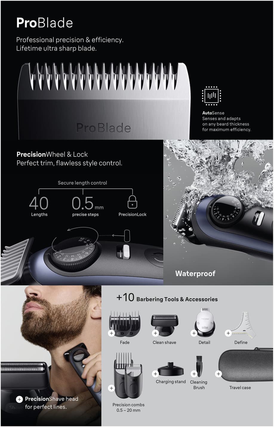BRAUN Barttrimmer Series 7 ProBlade BT7540