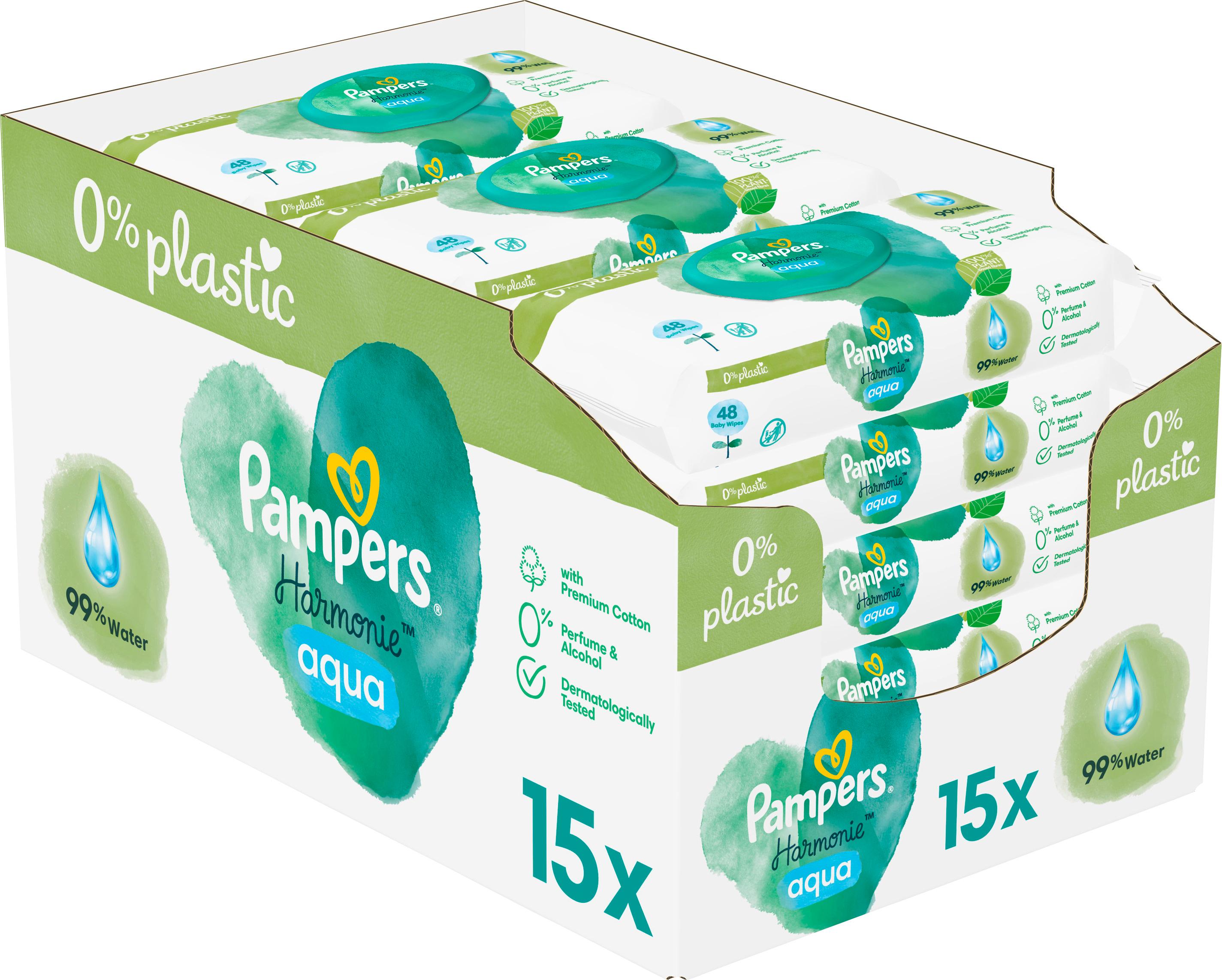 Produktbild Pampers Feuchttücher Aqua 15X48 Stück 4 von 12