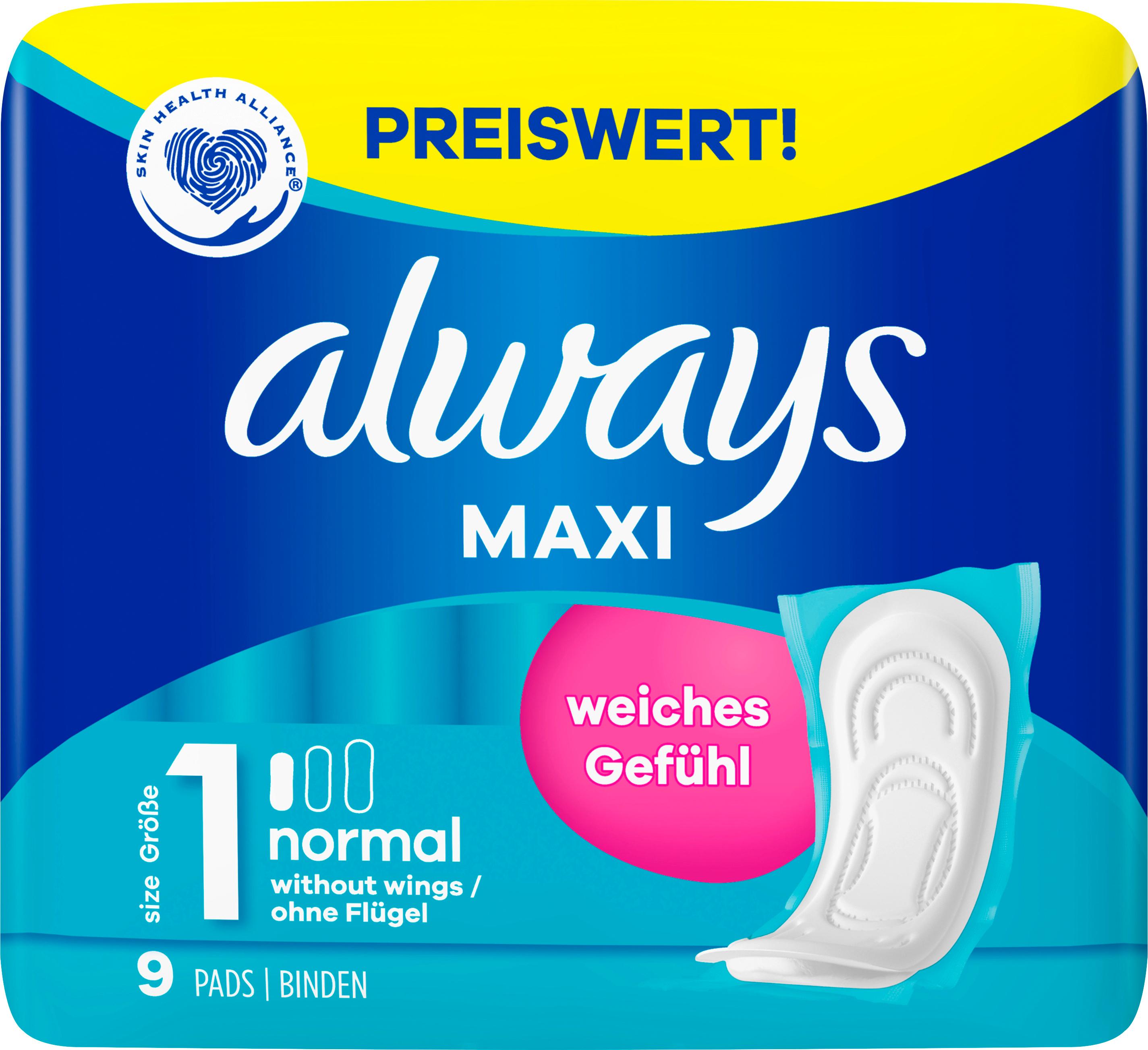Produktbild Always Maxi Damenbinden Classic 9ST Sparpaket 3 von 13