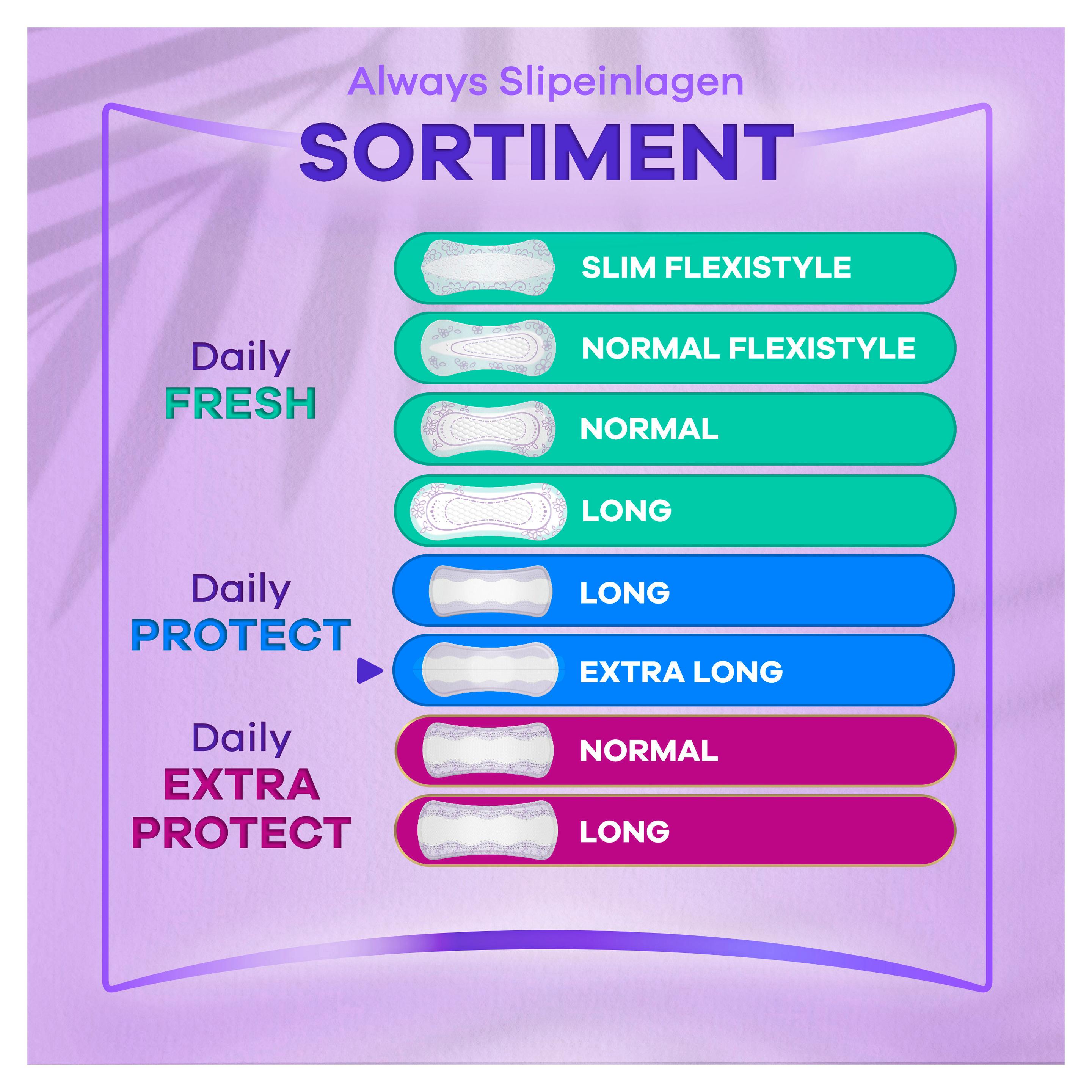 Produktbild Always DAILY Slipeinlagen Protect Extra Long mit Frischeduft BigPack 40ST 14 von 14
