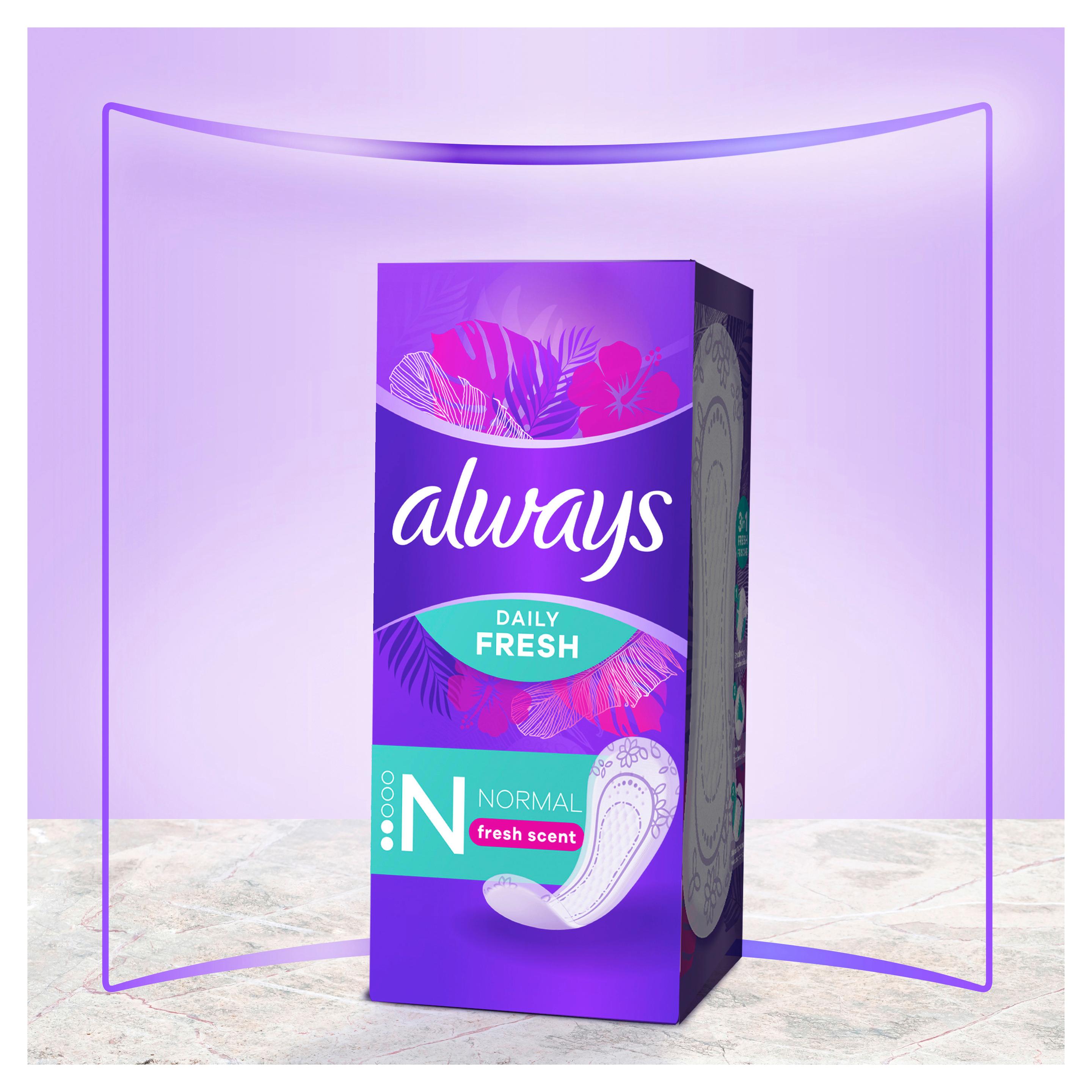 Produktbild Always DAILY Slipeinlagen Fresh Normal mit Frischeduft BigPack 56 Stück 10 von 10