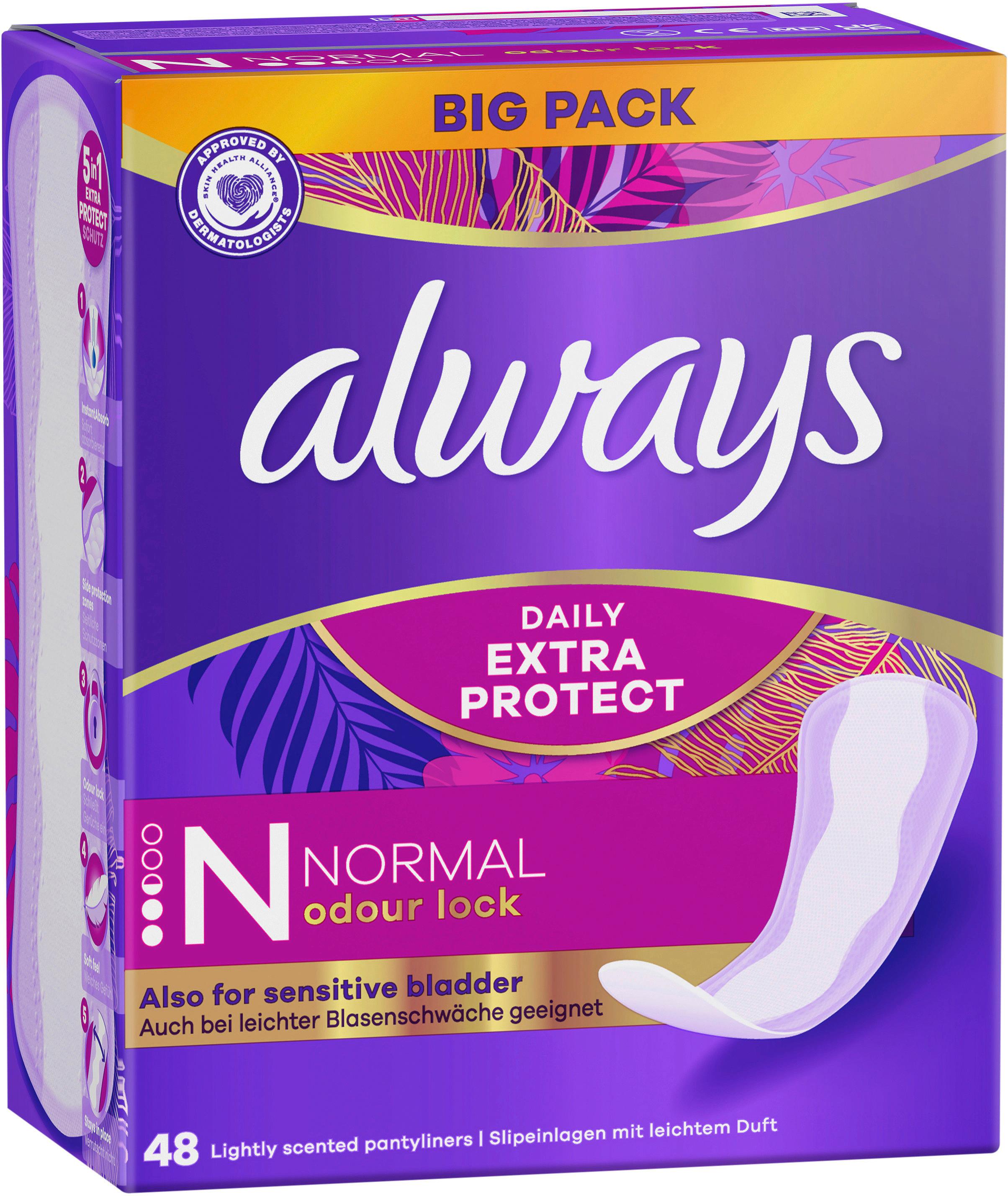 Produktbild Always Slipeinlagen Expert Daily Protect Normal mit leichtem Duft BigPack 48ST 4 von 12