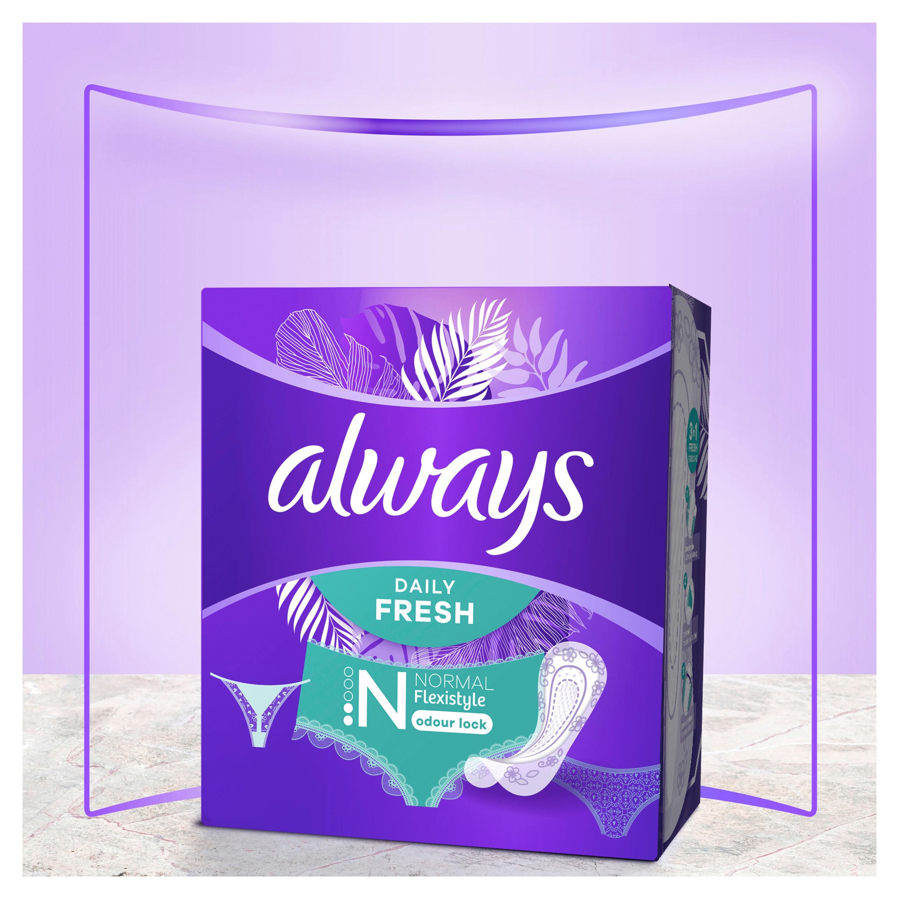 Produktbild Always DAILY Slipeinlagen Fresh Flexistyle Normal mit Frischeduft BigPack 54 Stück 4 von 14