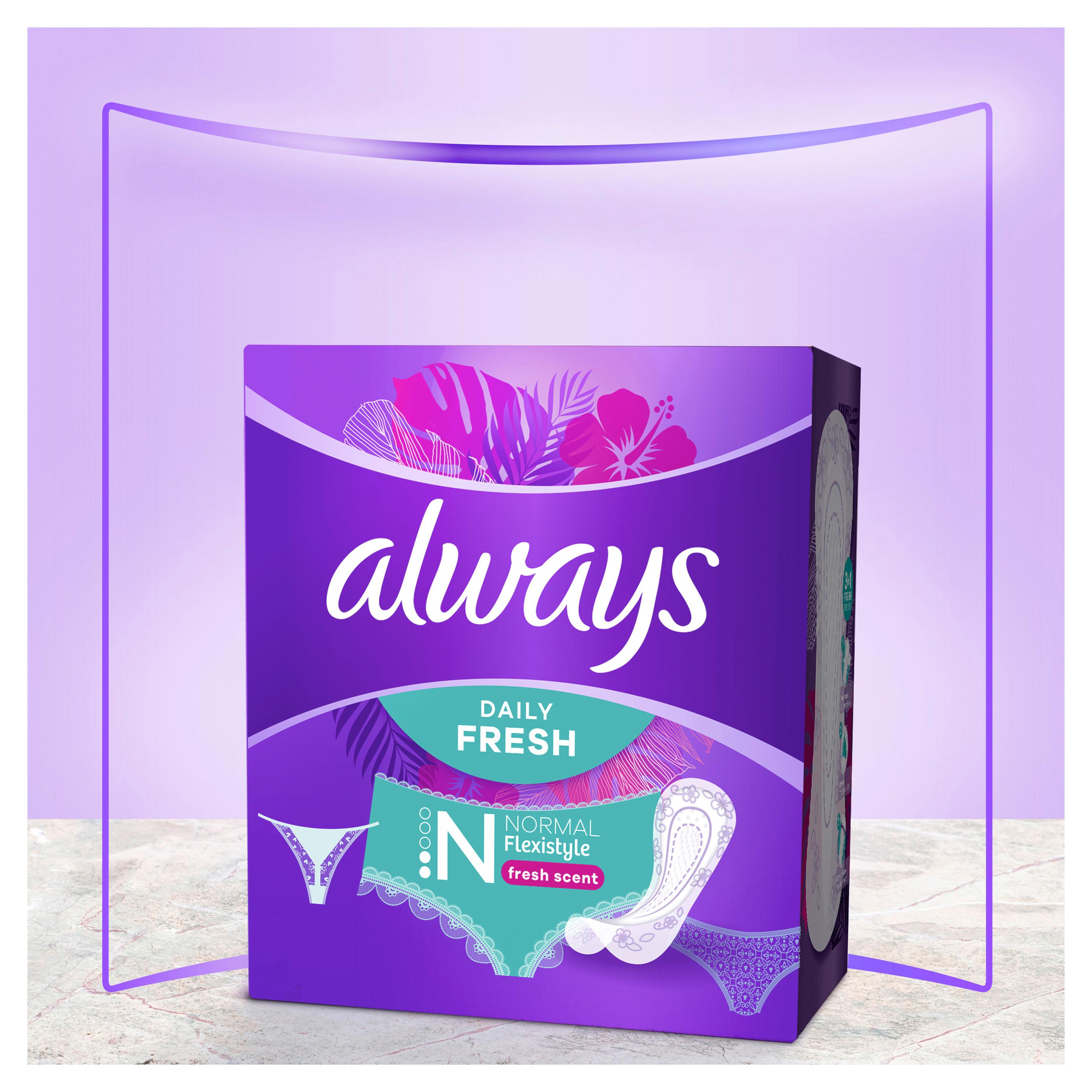 Produktbild Always DAILY Slipeinlagen Fresh Flexistyle Normal mit Frischeduft BigPack 54 Stück 6 von 14