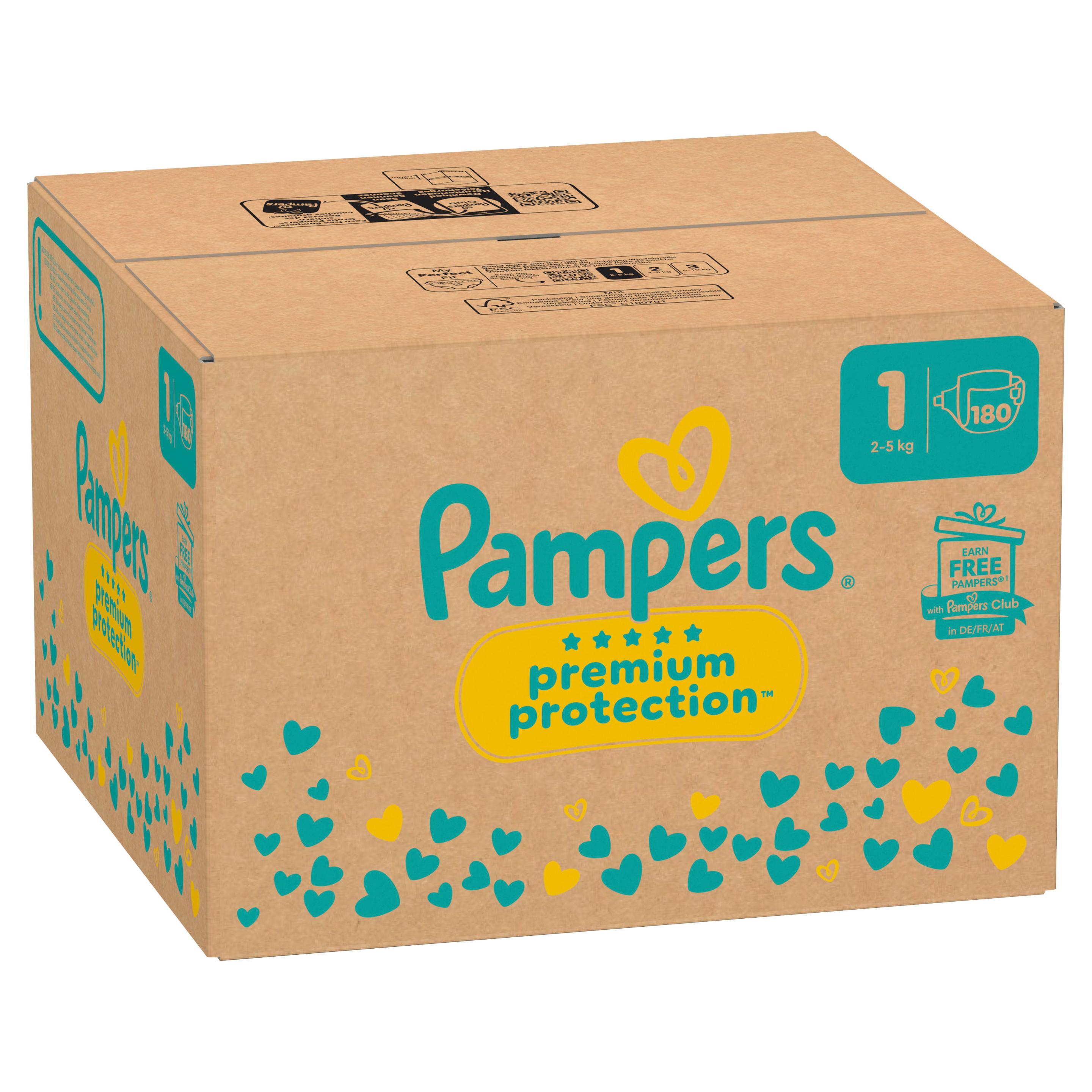 Produktbild Pampers Premium Protection Windeln Gr. 1 2-5kg Monatsbox 15 von 19