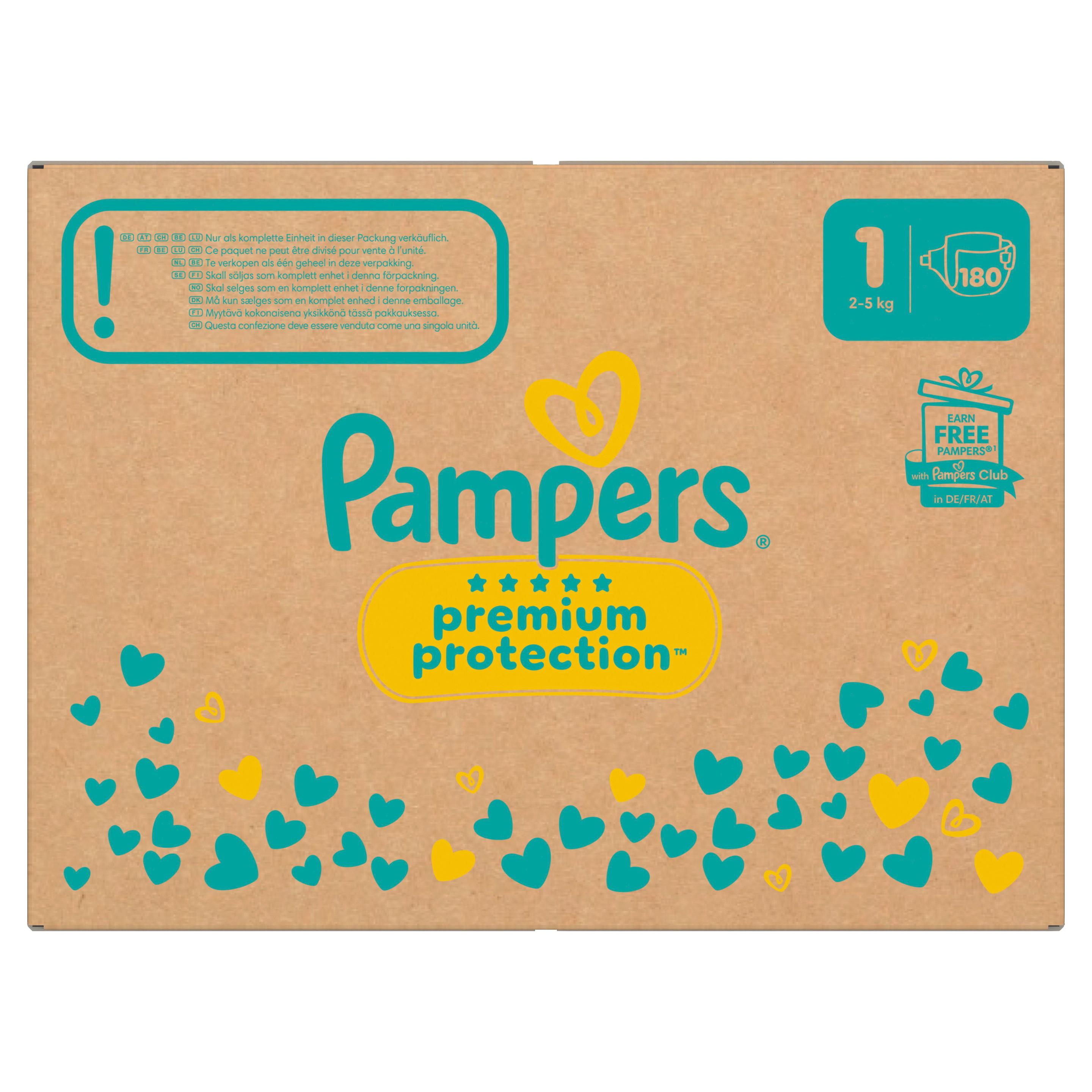 Produktbild Pampers Premium Protection Windeln Gr. 1 2-5kg Monatsbox 4 von 19