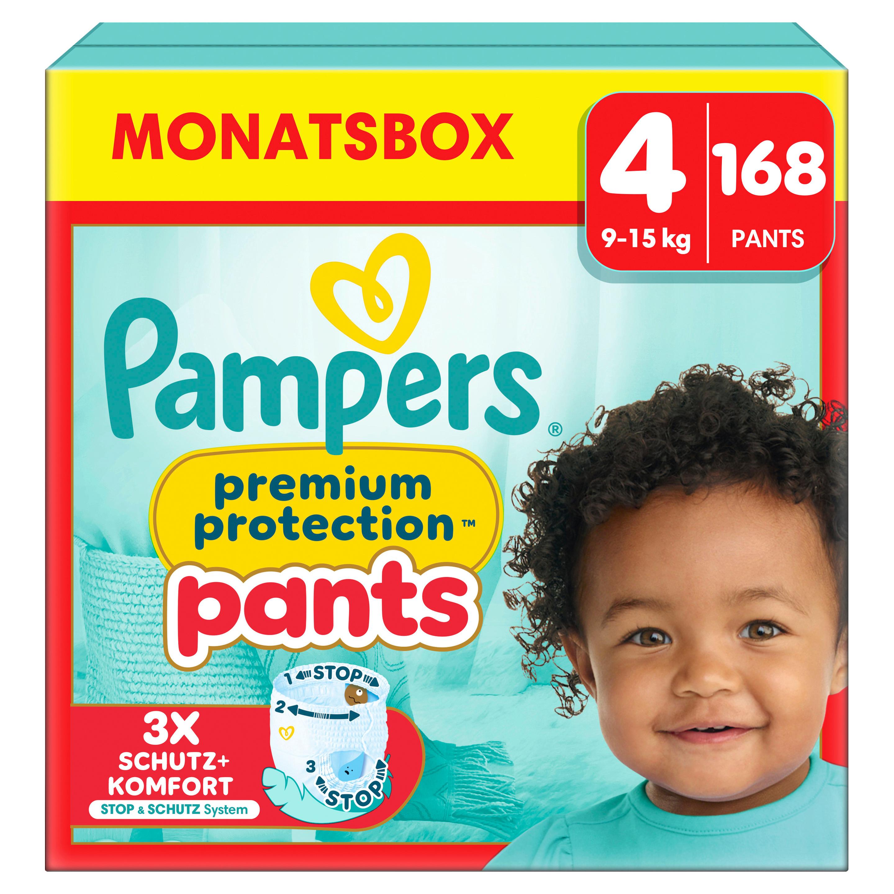 Pampers Premium Protection Pants Windeln Gr.4 9-15kg Monatsbox