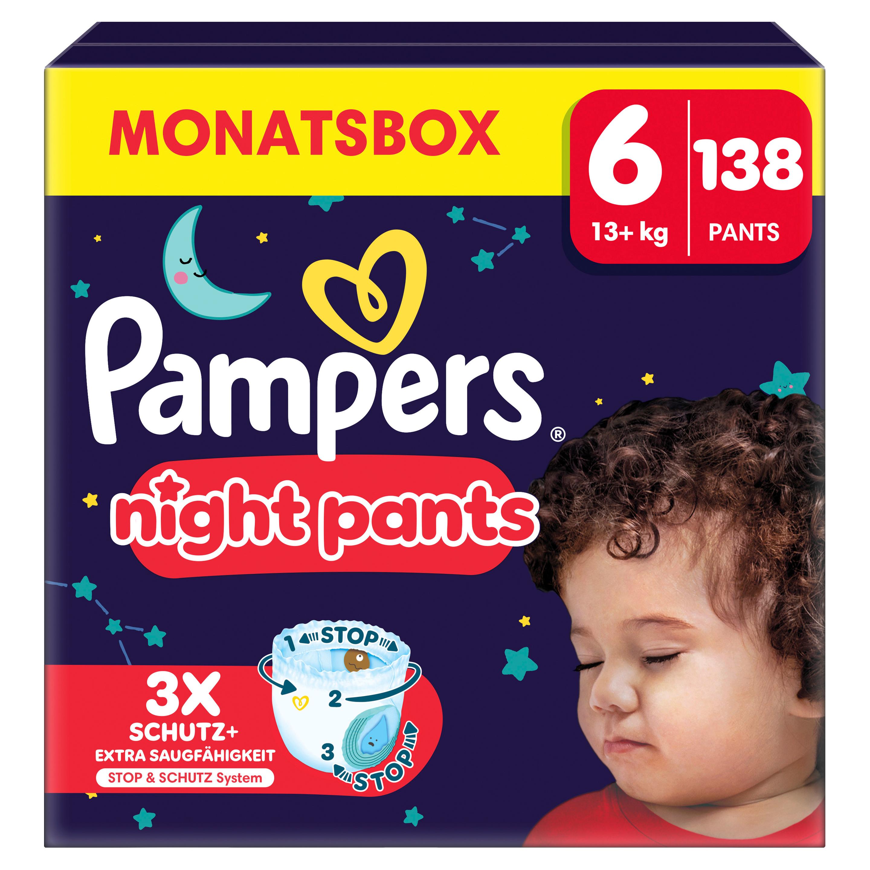 Produktbild Pampers Baby Dry Windeln Night Pants Gr. 6 15+kg Monatsbox 8 von 18