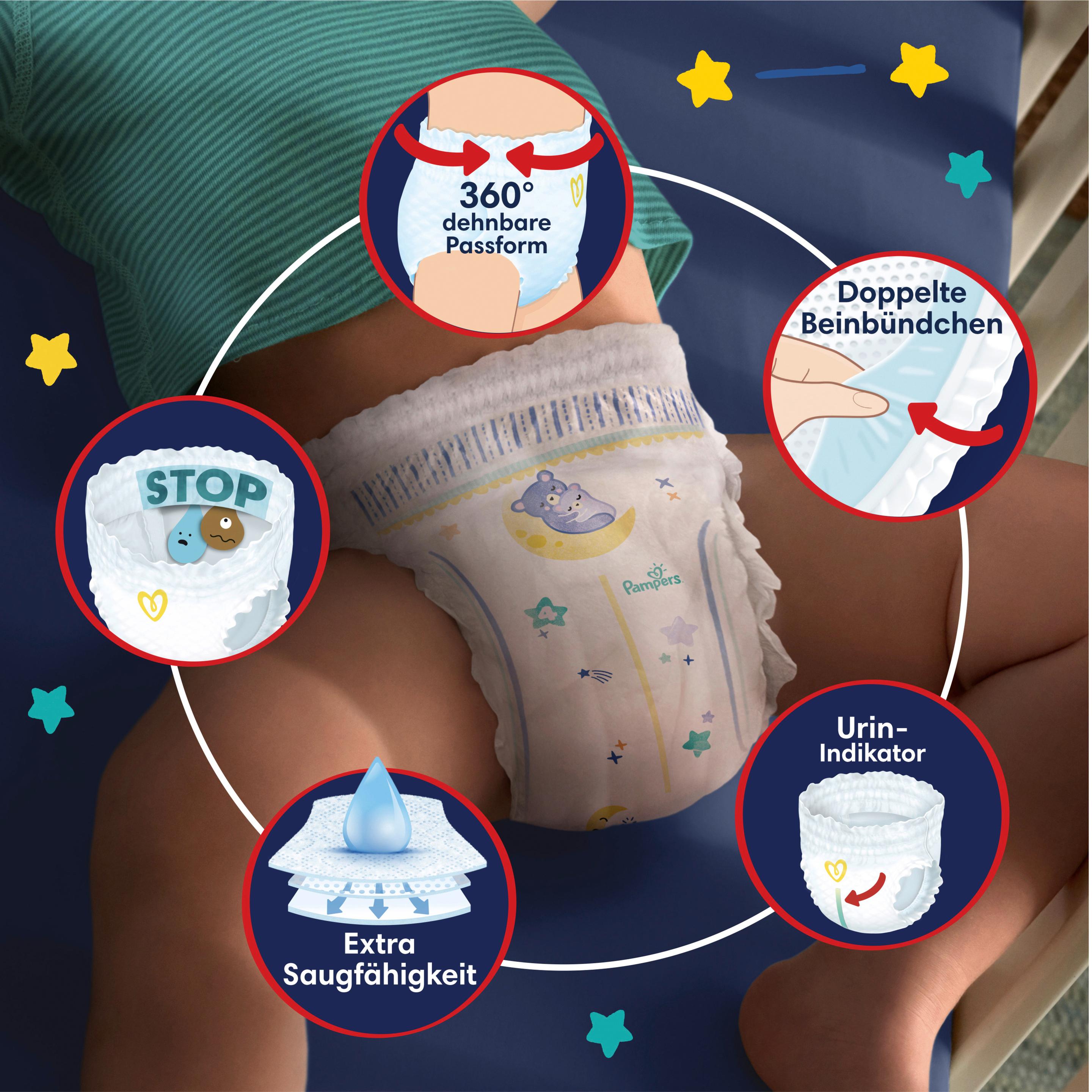 Produktbild Pampers Baby Dry Windeln Night Pants Gr. 6 15+kg Monatsbox 5 von 18