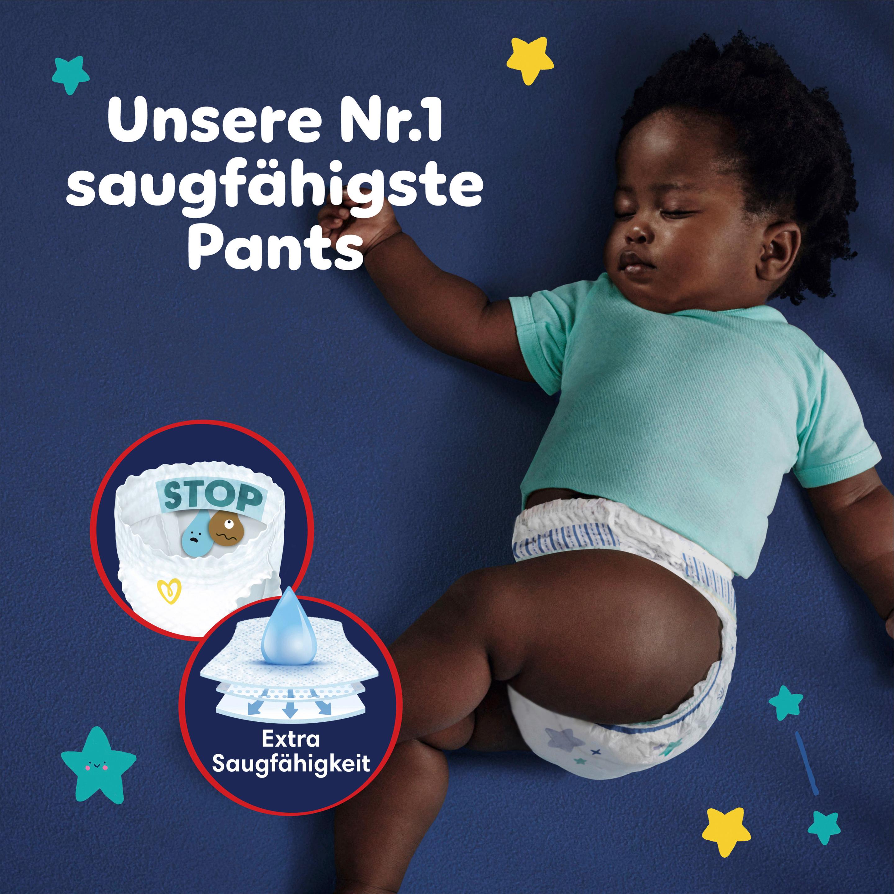 Produktbild Pampers Baby Dry Windeln Night Pants Gr. 4 9-15kg Monatsbox 15 von 17