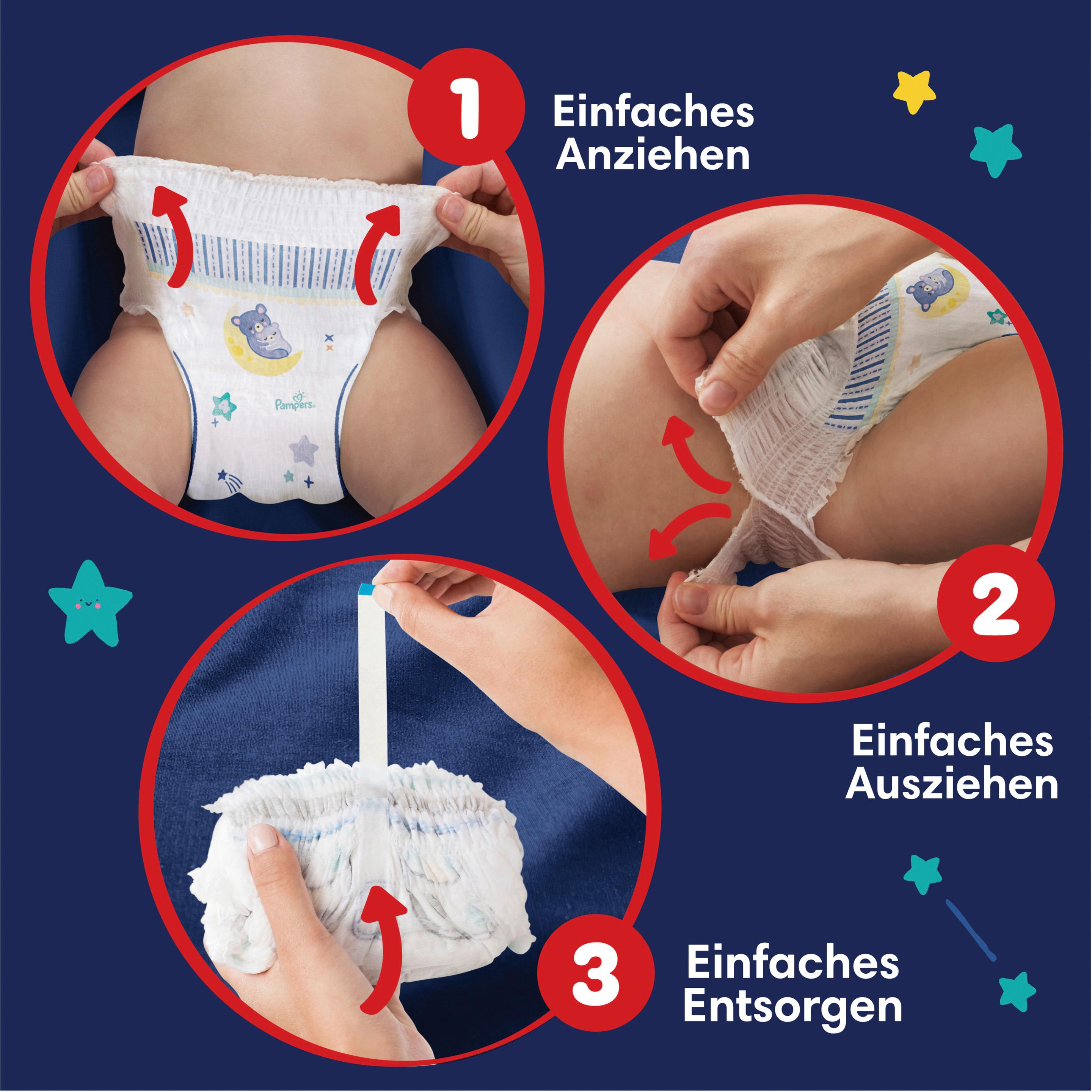 Produktbild Pampers Baby Dry Windeln Night Pants Gr. 5 12-17kg Monatsbox 11 von 16