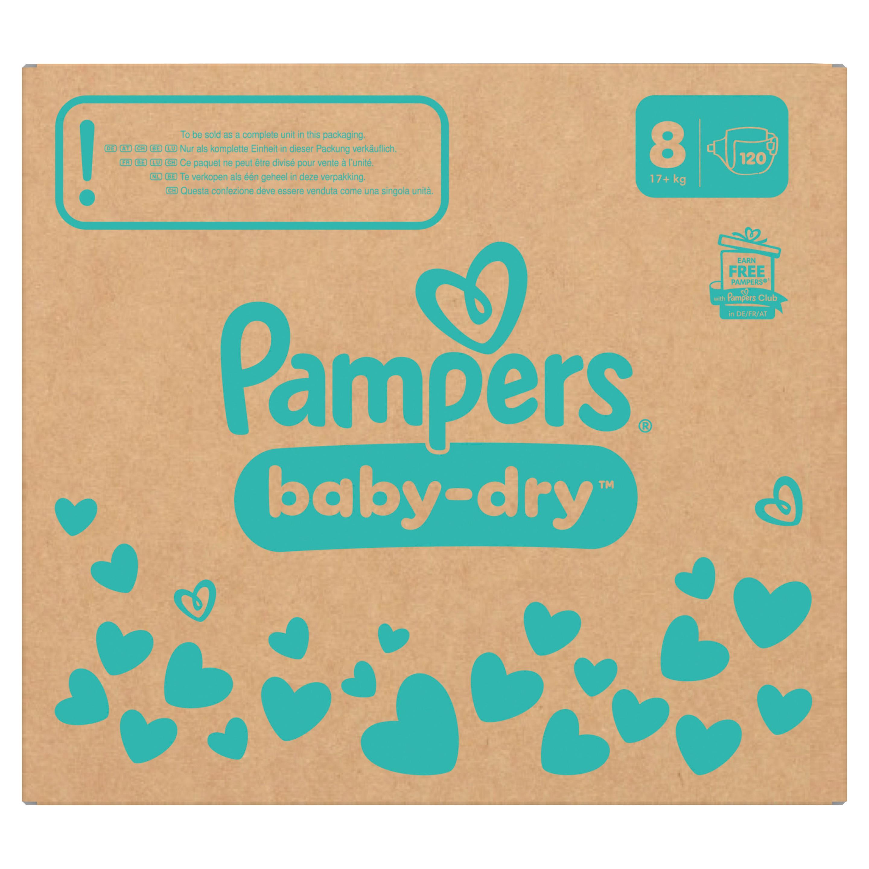Produktbild Pampers Baby Dry Gr. 8 17+kg Monatsbox 12 von 24