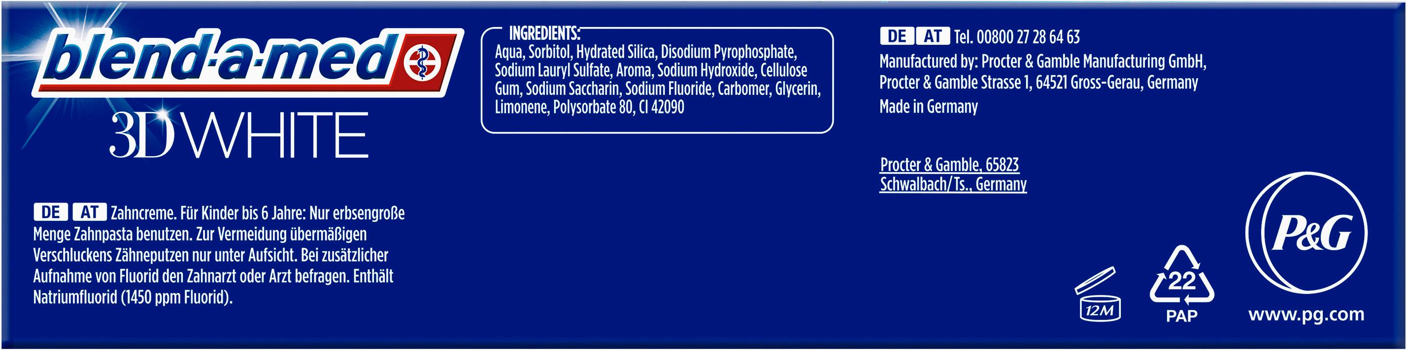 Produktbild Blend-A-Med Zahnpasta 3DW Arctic Fresh 75ml 3 von 11