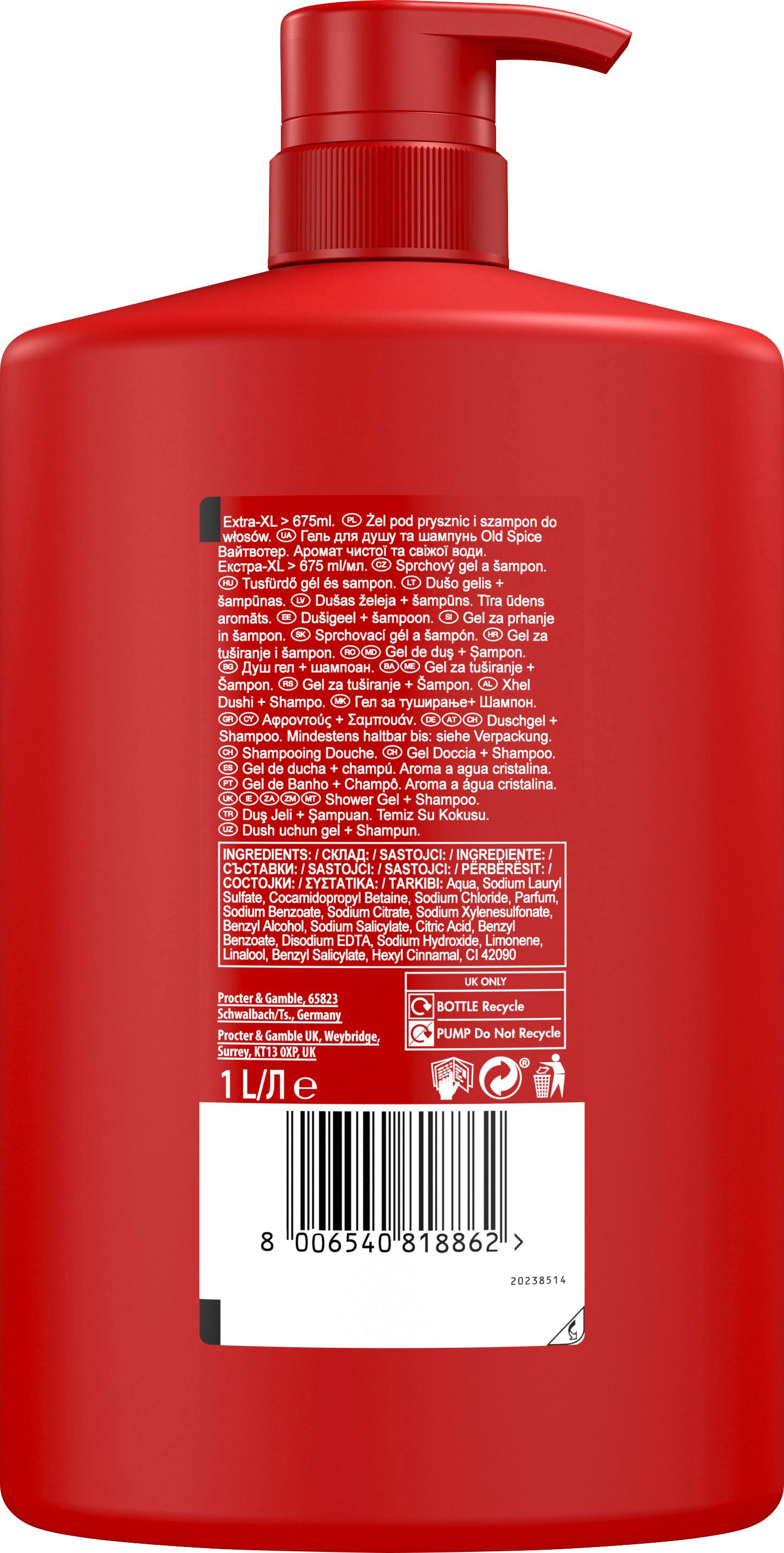 Produktbild Old Spice Whitewater Body - Hair - Face Wash Duschgel Extra XL 2 von 10