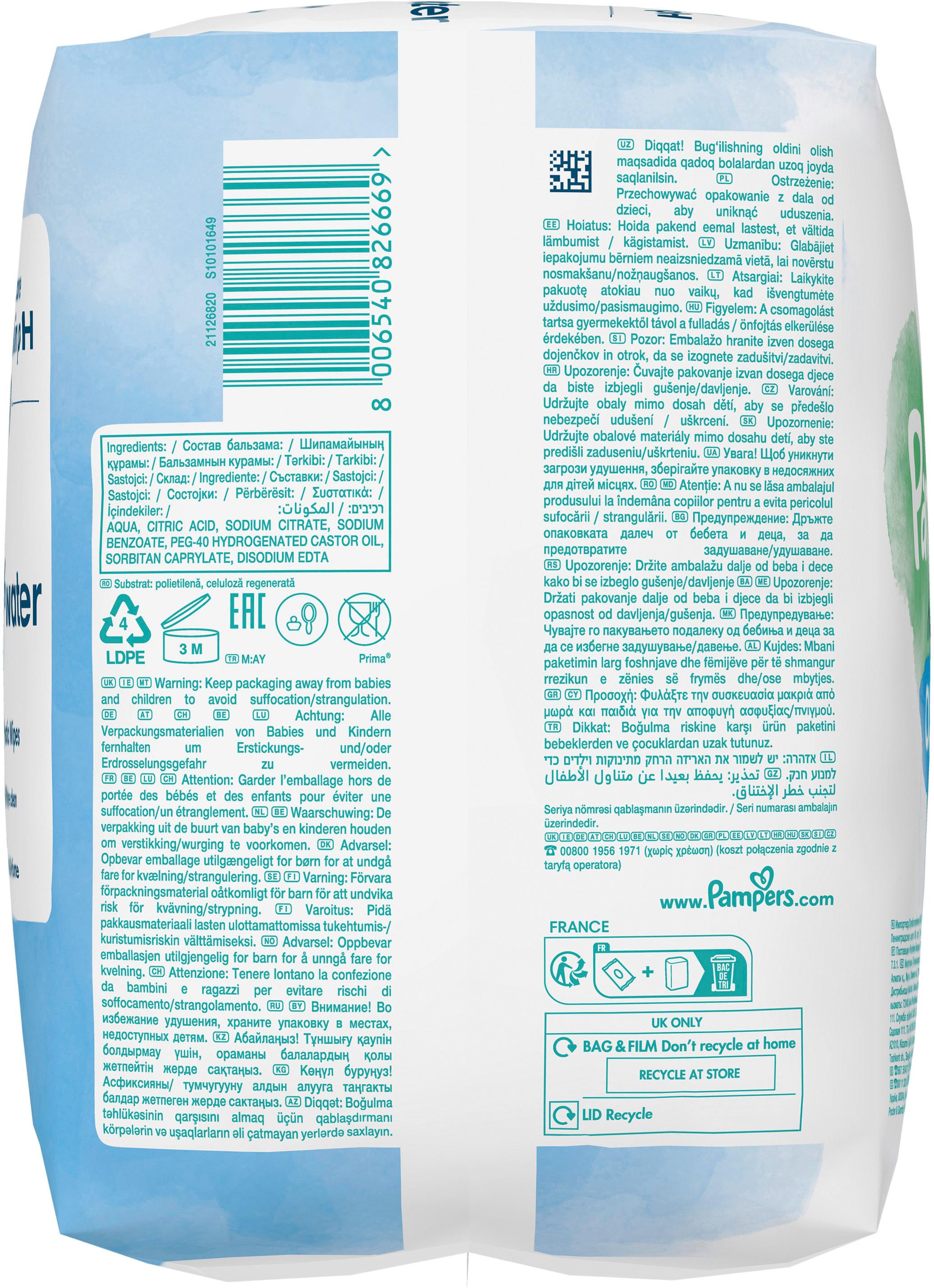 Produktbild Pampers Feuchttücher Aqua 6x48 288ST 9 von 12