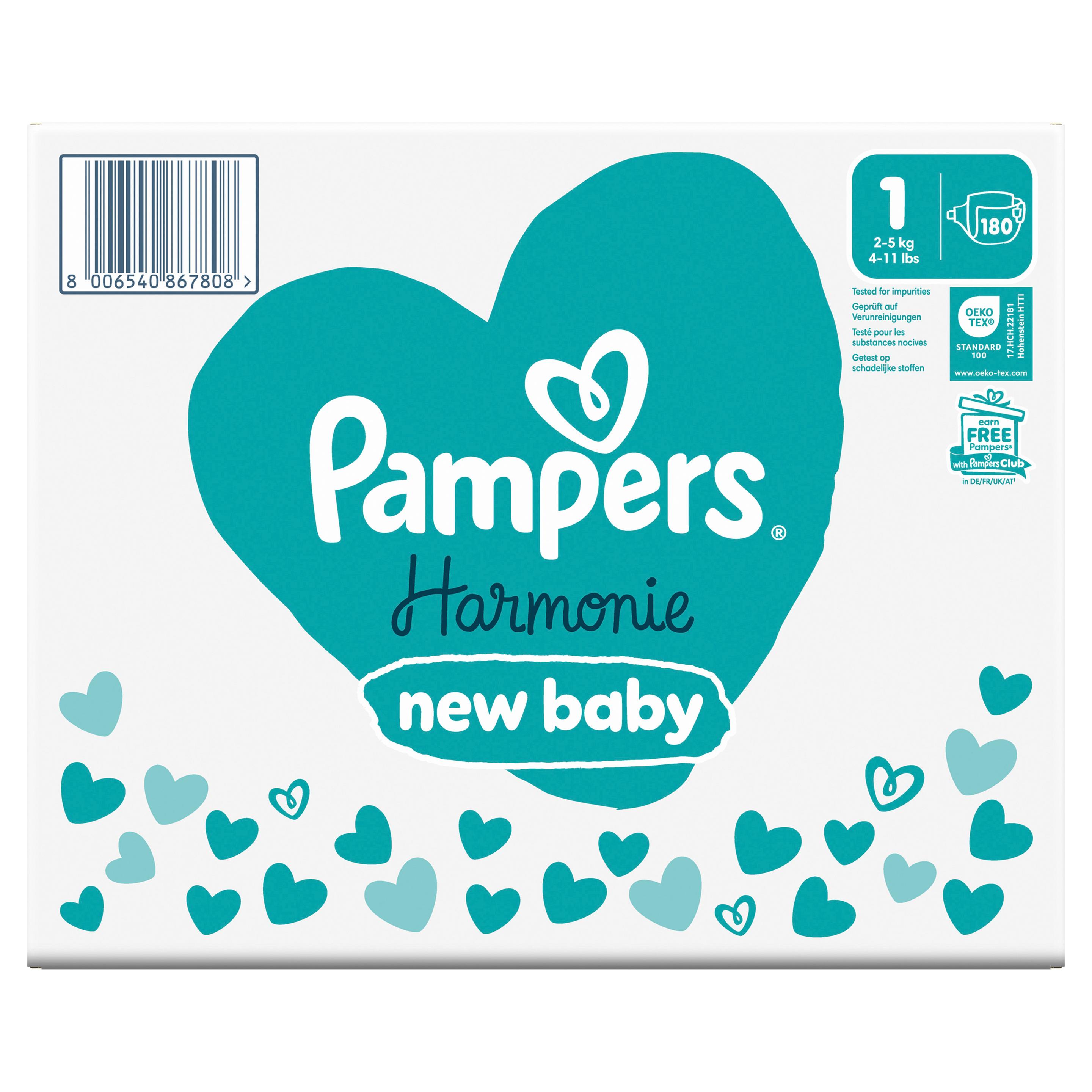 Produktbild Pampers Harmonie Windeln Gr.1 2-5kg Monatspackung 10 von 23