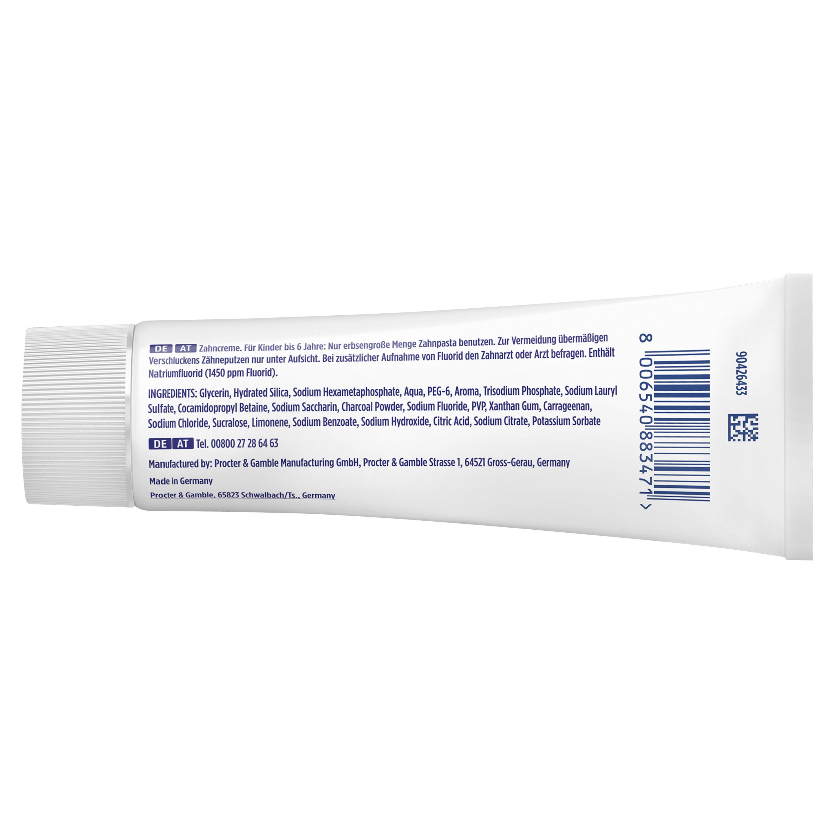 Produktbild Blend-A-Med Zahnpasta 3D White Luxe Aktivkohle 75ml 2 von 7