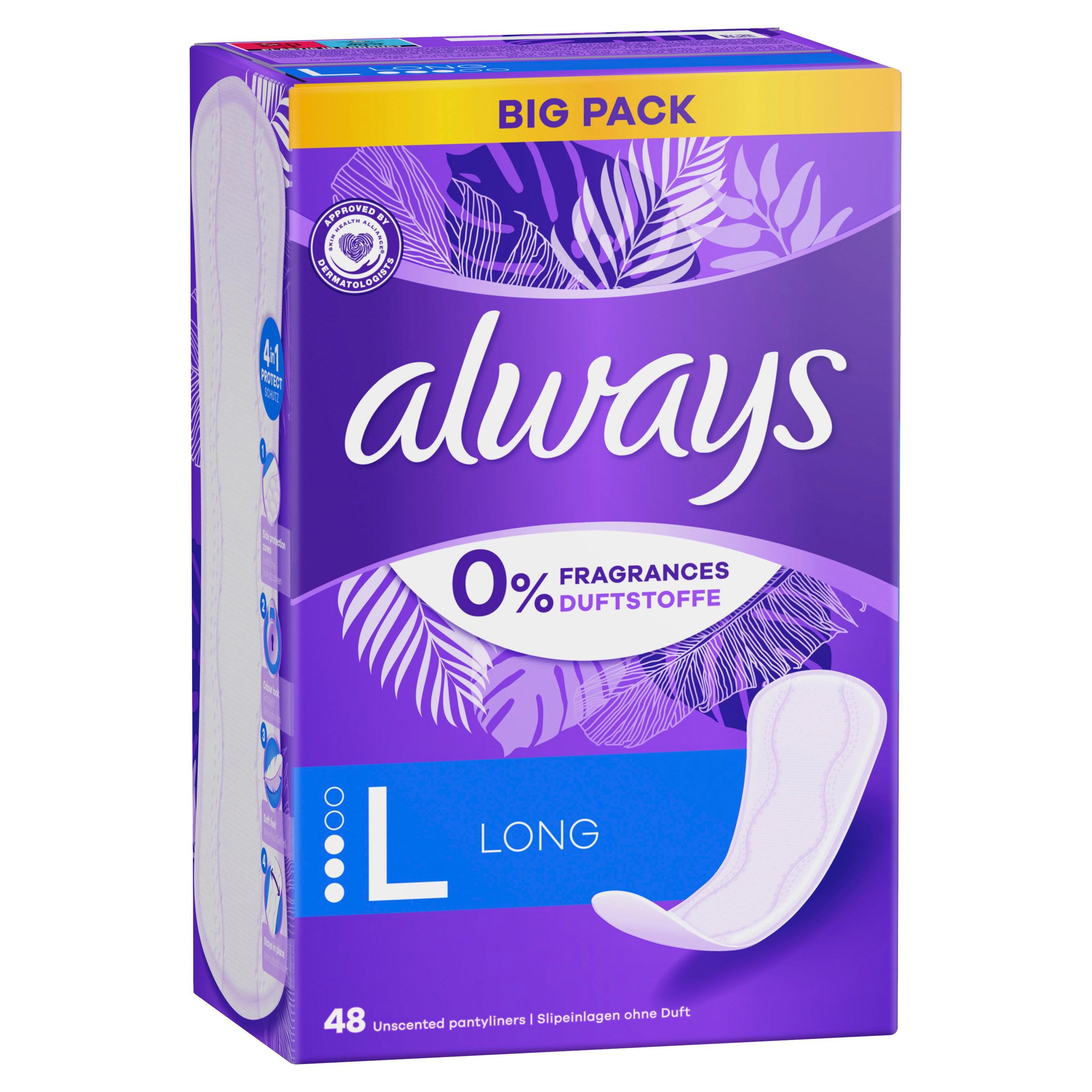 Produktbild Always DAILY Slipeinlagen Protect Long 0% Duft-&Farbstoffe BigPack 17 von 17