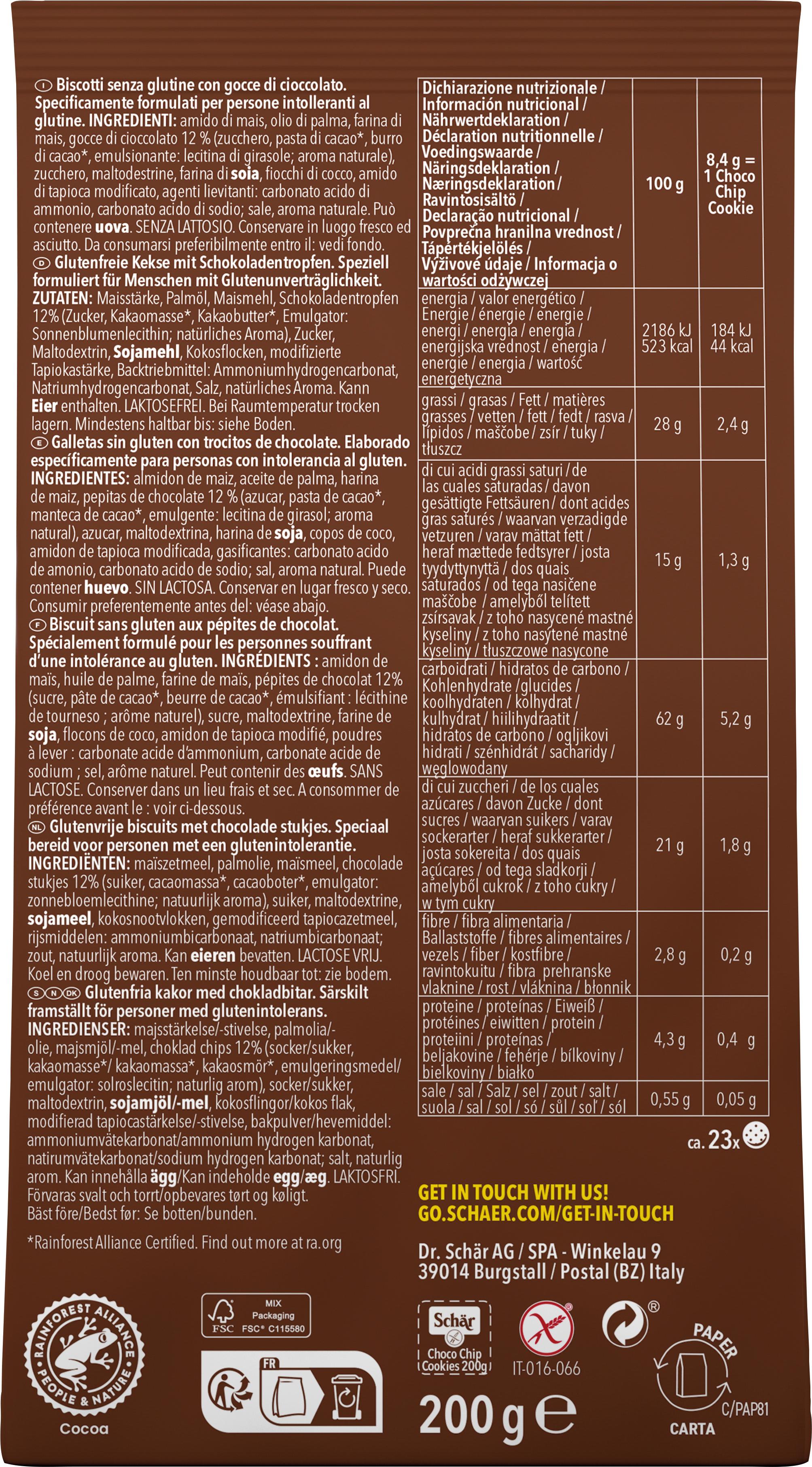 Produktbild Schär Choco Chip Cookies 3 von 3