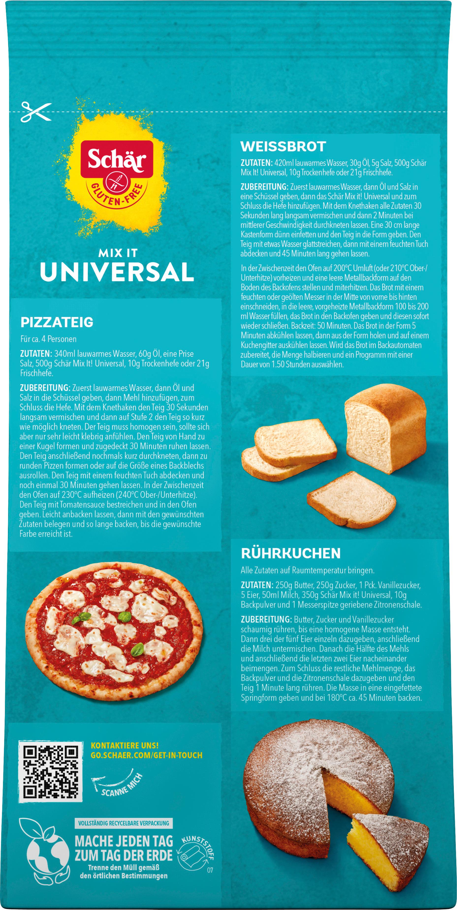 Produktbild Schär Mehlmix Mix it! Universal - glutenfrei 2 von 2