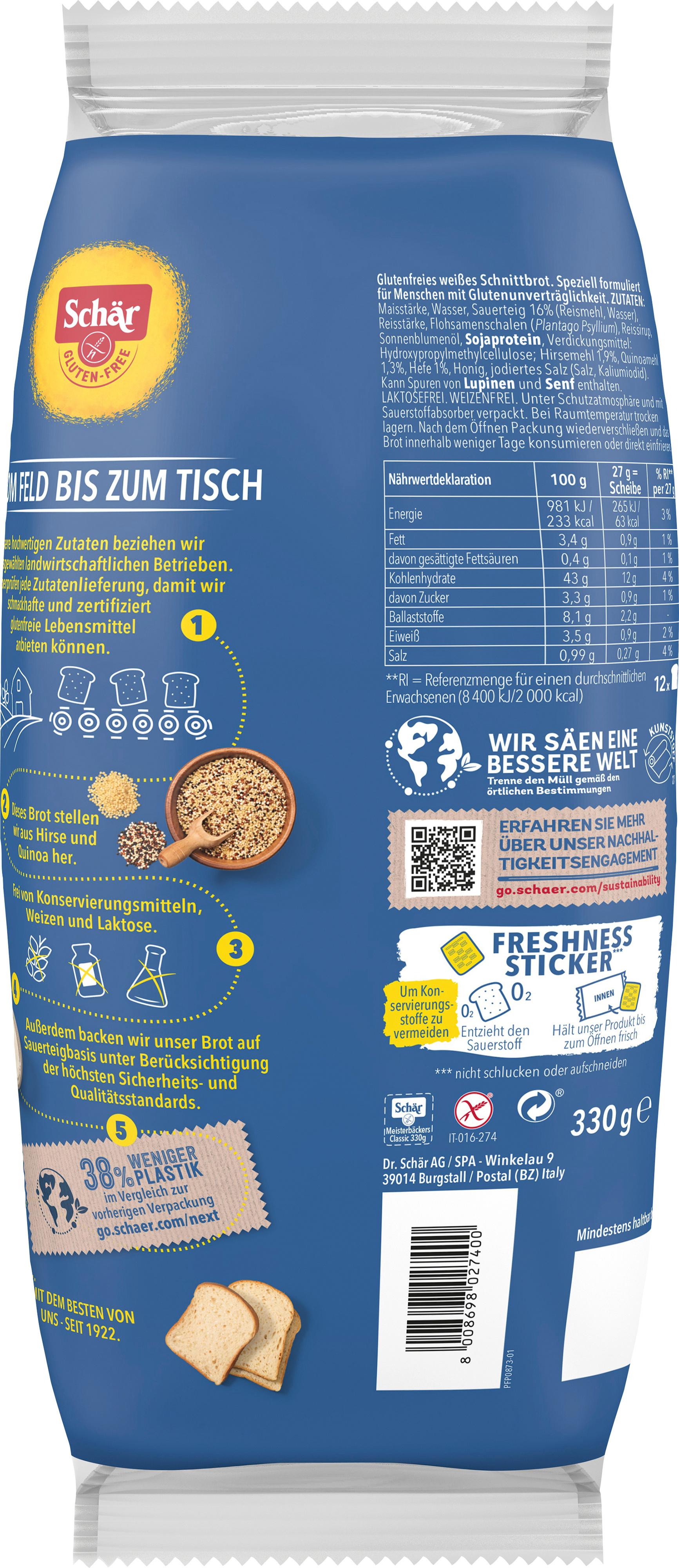 Produktbild Meisterbäckers Classic - Schär - 330g 2 von 2