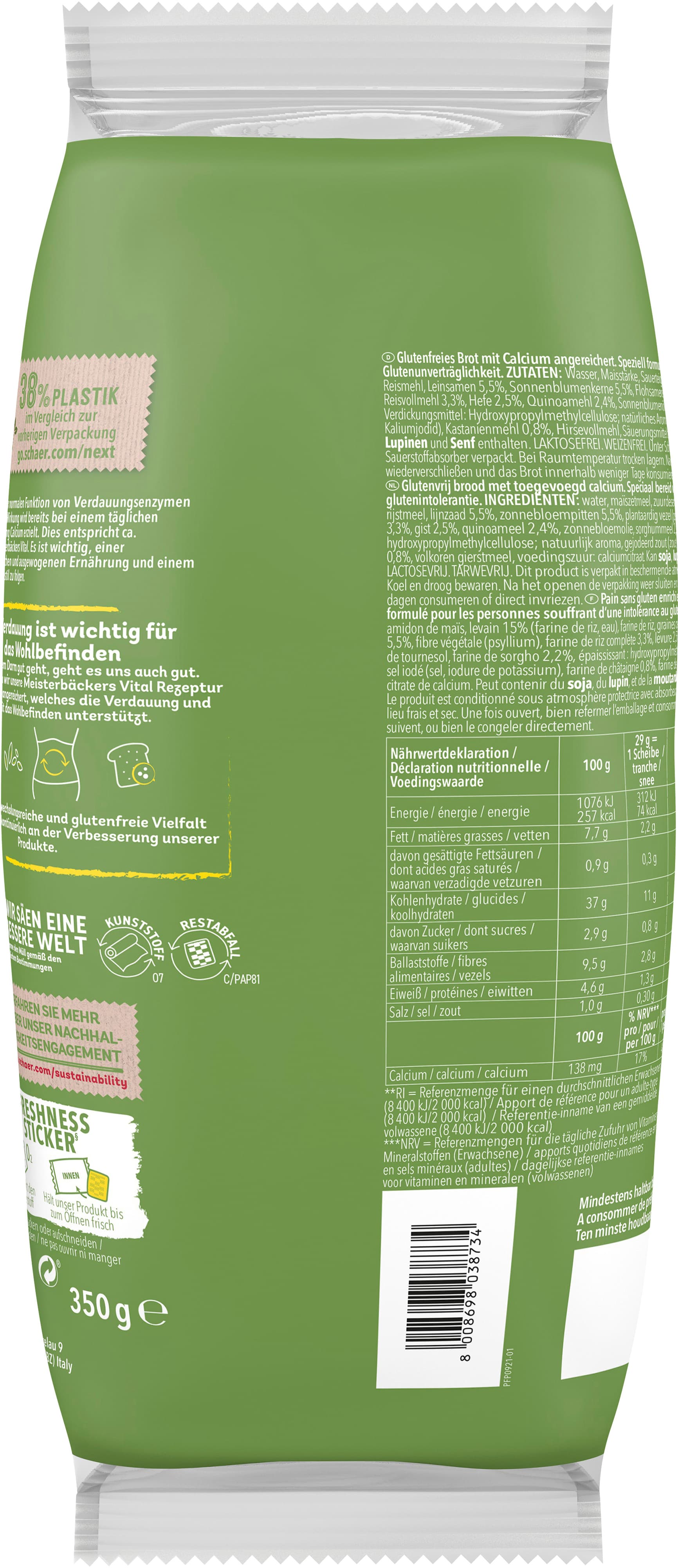 Produktbild Schär Meisterbäckers Vital - glutenfrei 2 von 2