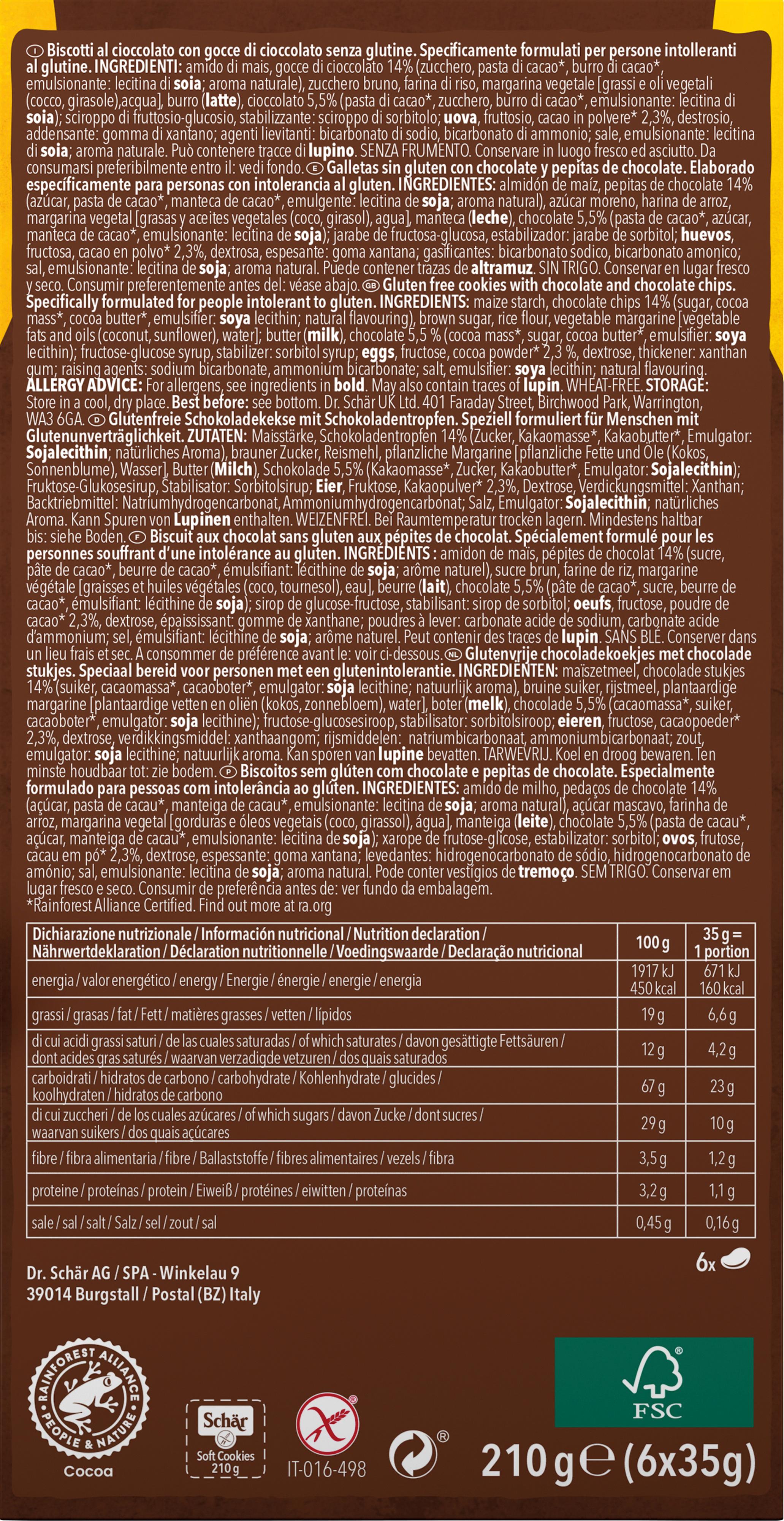 Produktbild Schär Soft Cookie Double Chocolate 2 von 3