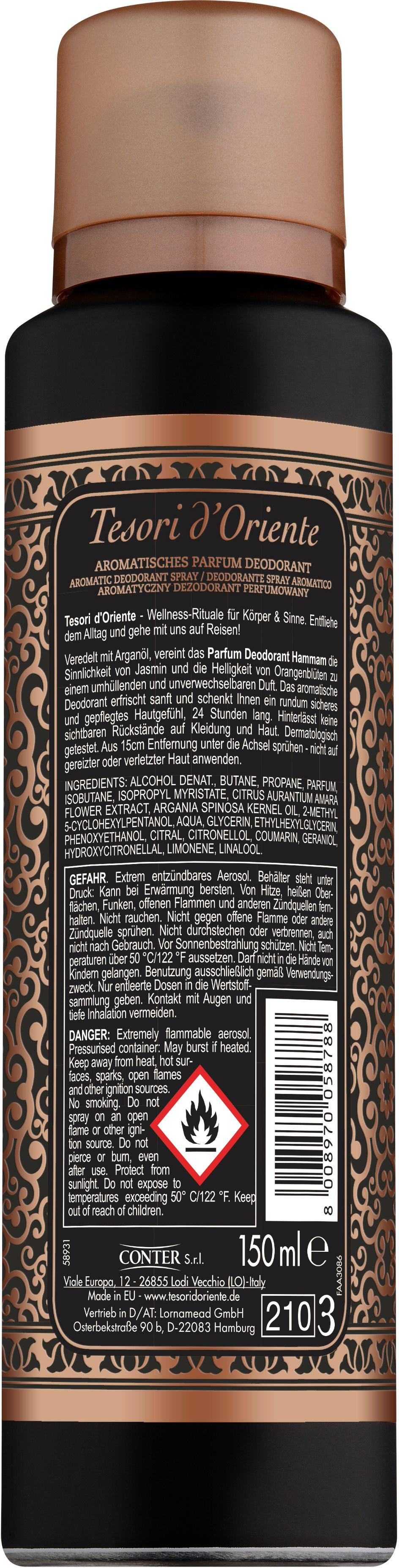 Produktbild Tesori d’Oriente Deospray Hammam 2 von 6