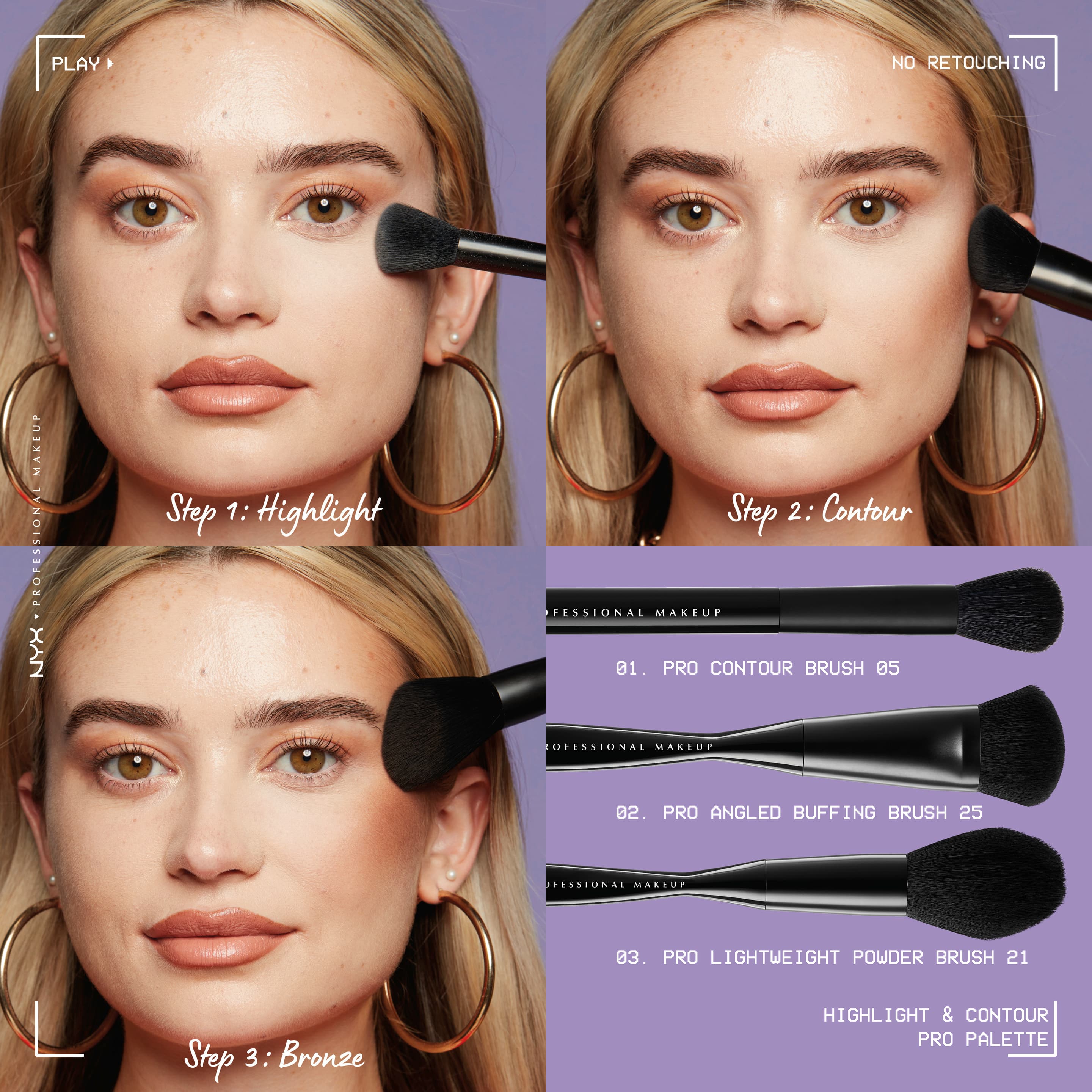 Produktbild NYX PROFESSIONAL MAKEUP Makeup Highlight&Contour Pro Palette 12 von 12