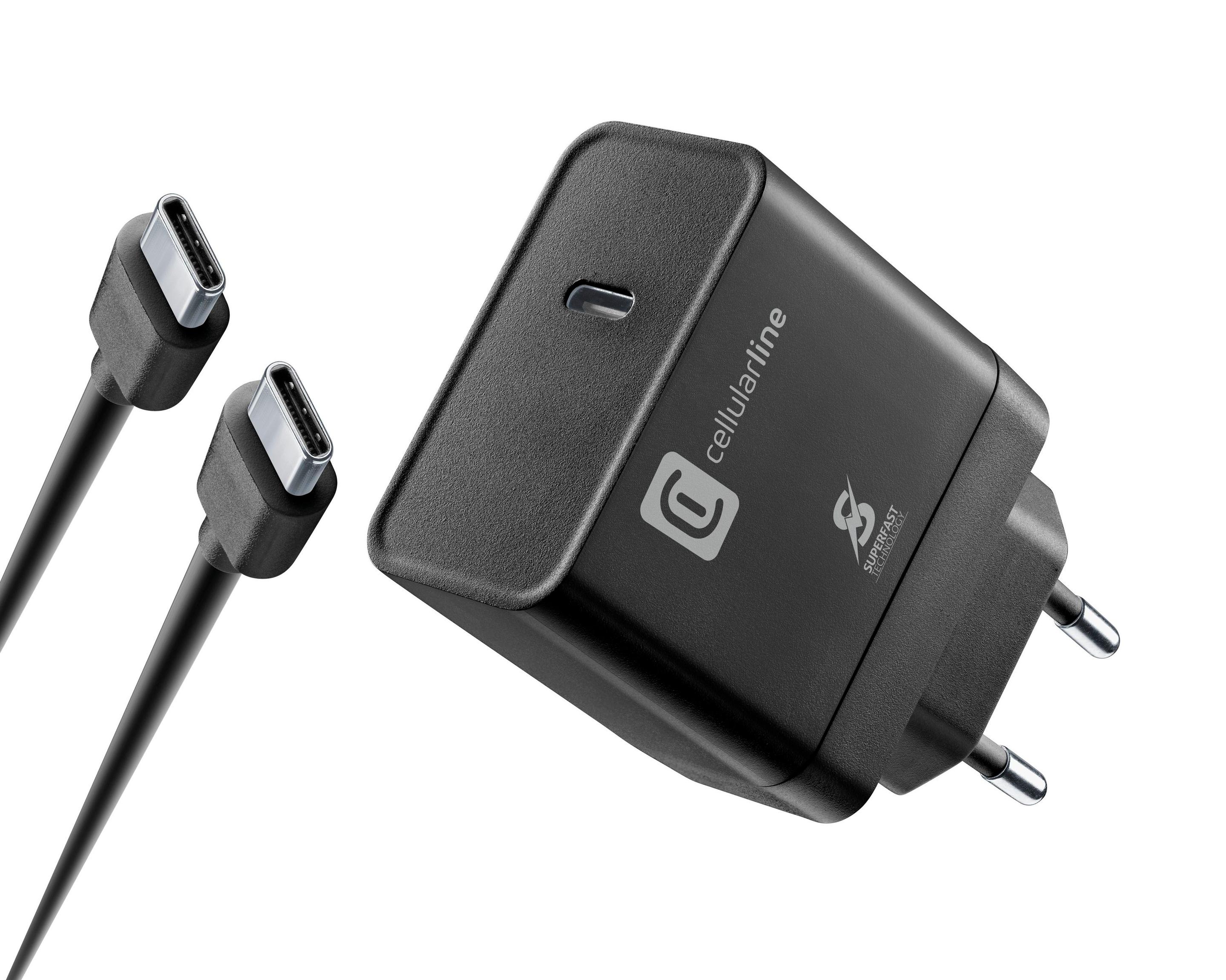 Cellularline USB-C Super Fast Charger Kit für Samsung 45W Black