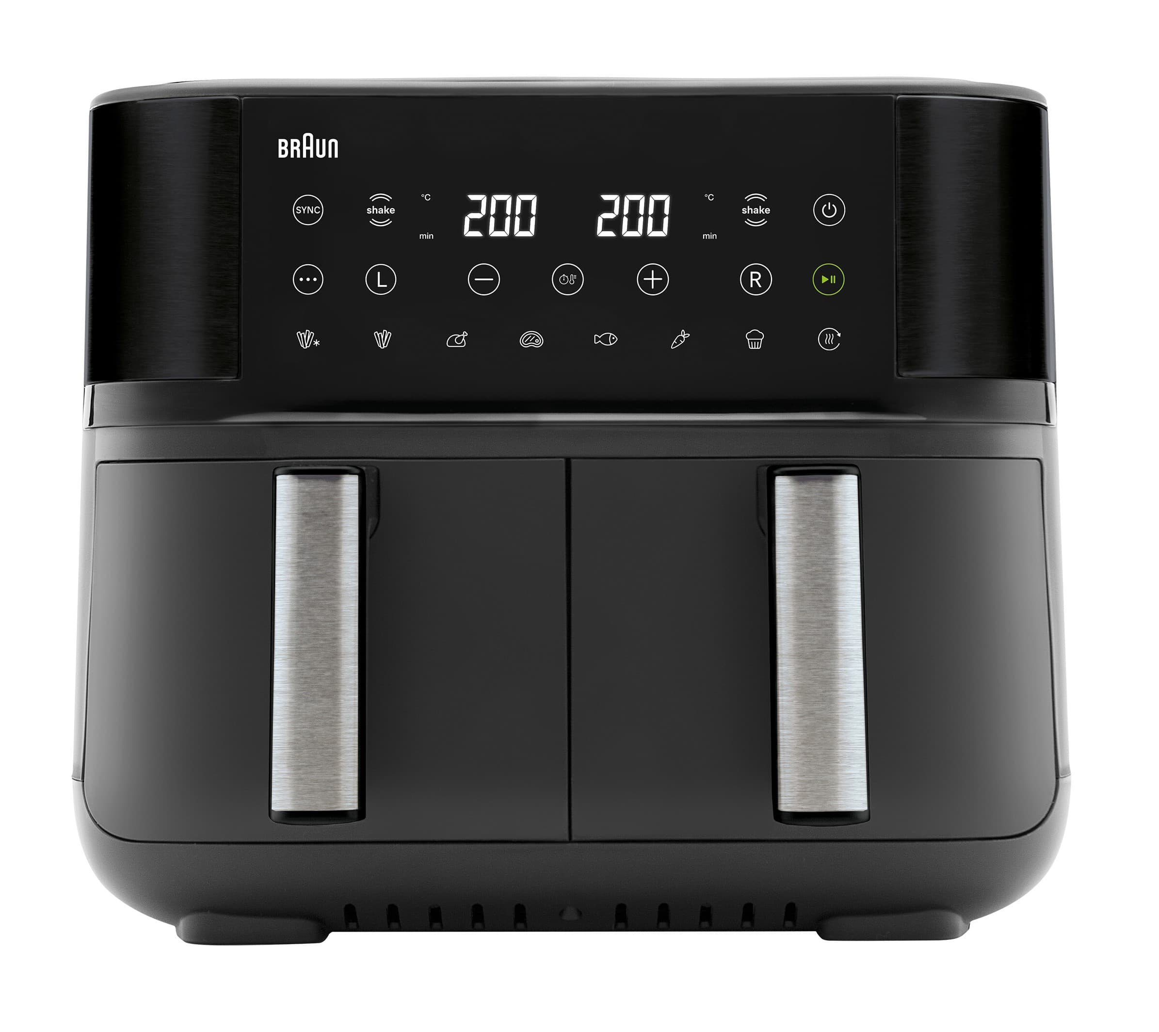 BRAUN Heißluftfritteuse TwinCook 3 TD 3030I BK 8l