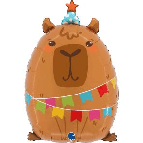 Artona - Folienballon: Party Capybara, 58 cm