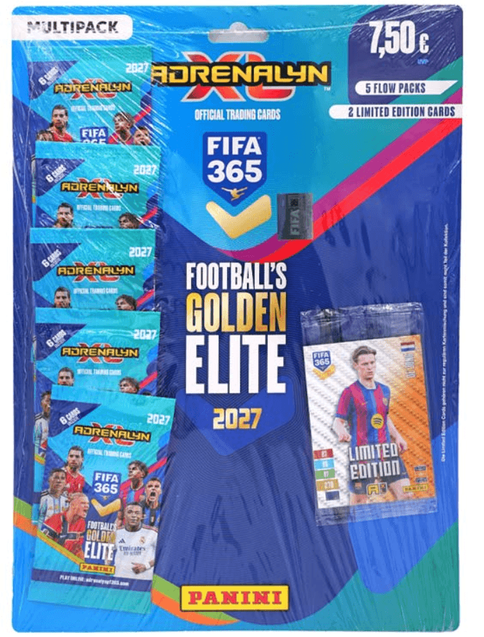 Panini FIFA 365 Adrenalyn XL 2027 Multipack – 5 Booster + 2 Limited Edition Cards