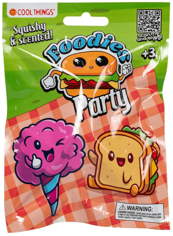 Foodies Party Squishy Duft-Sammelfigur im Blindpack, 1 zufälliges Food-Motiv