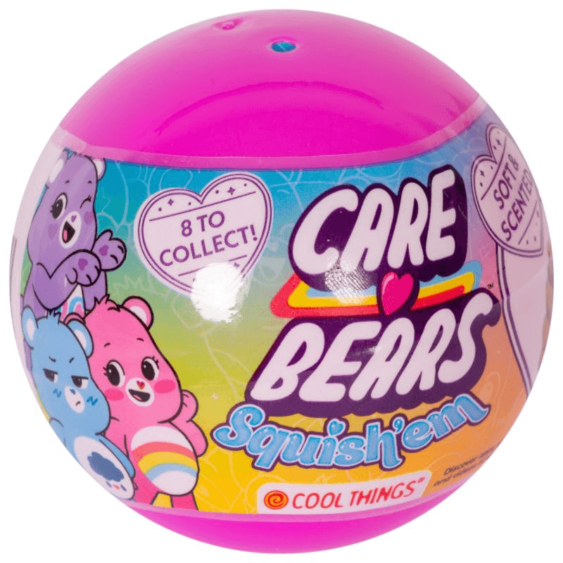 Glücksbärchis Care Bears Squish’em Duft-Sammelfigur in 65-mm-Kapsel, zufällige Figur