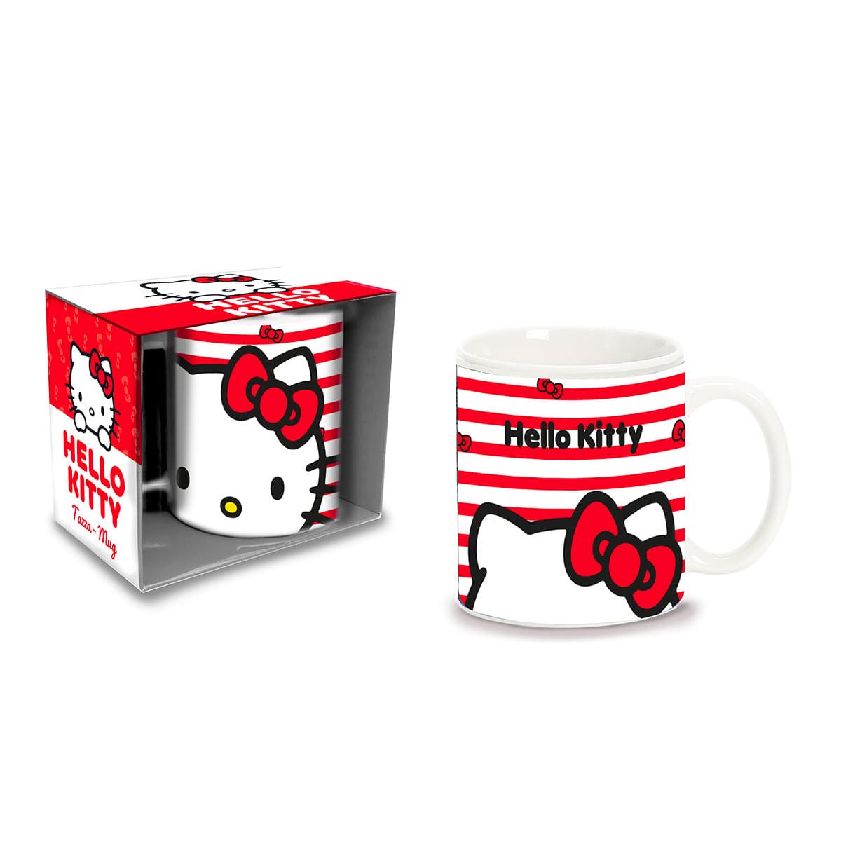 Hello Kitty Tasse mit Streifen aus Porzellan – 350 ml online bestellen ...