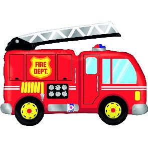 Grabo Folienballon Feuerwehrauto XXL 102 cm