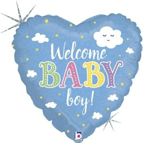 Artona - Folienballon: Welcome Baby Boy, 46 cm