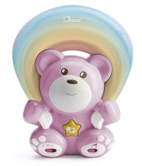 Chicco - Regenbogenbär rosa Projektor und Spieluhr