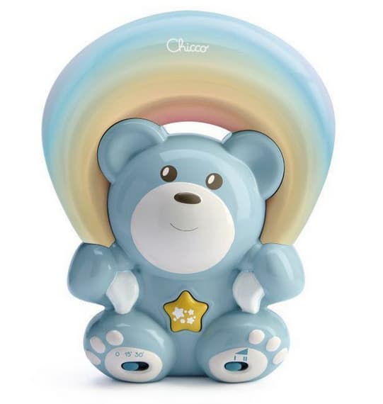 Chicco - Regenbogenbär blau Projektor und Spieluhr
