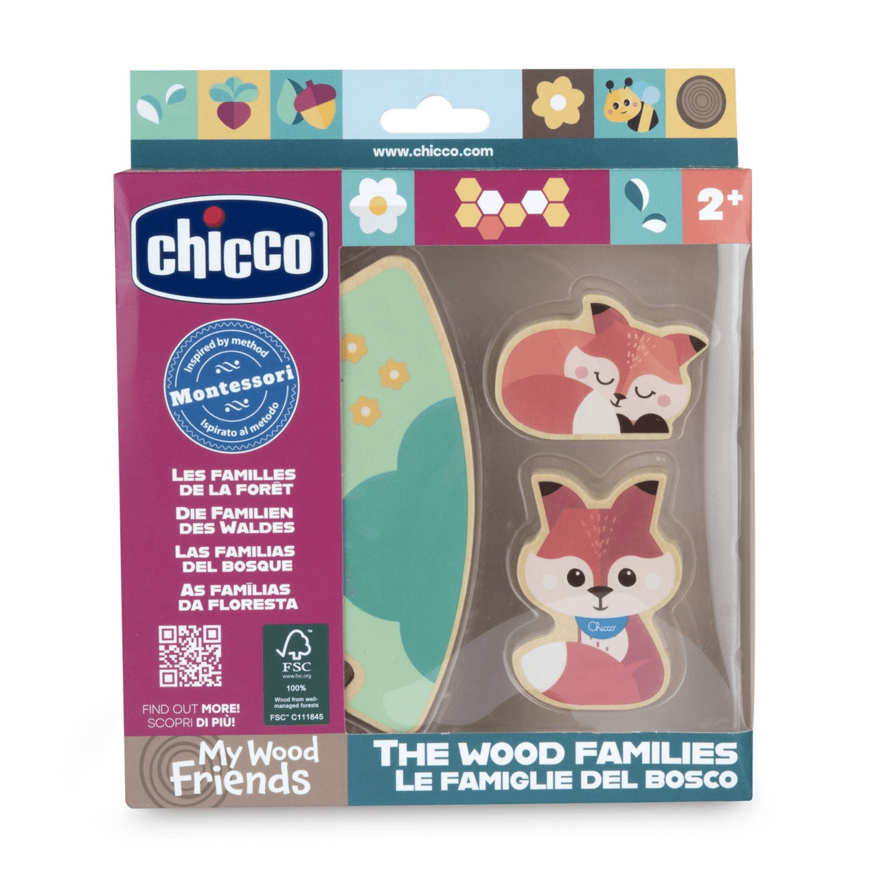 Chicco - Montessori Set – 2 Sammelfiguren Papa Fuchs
