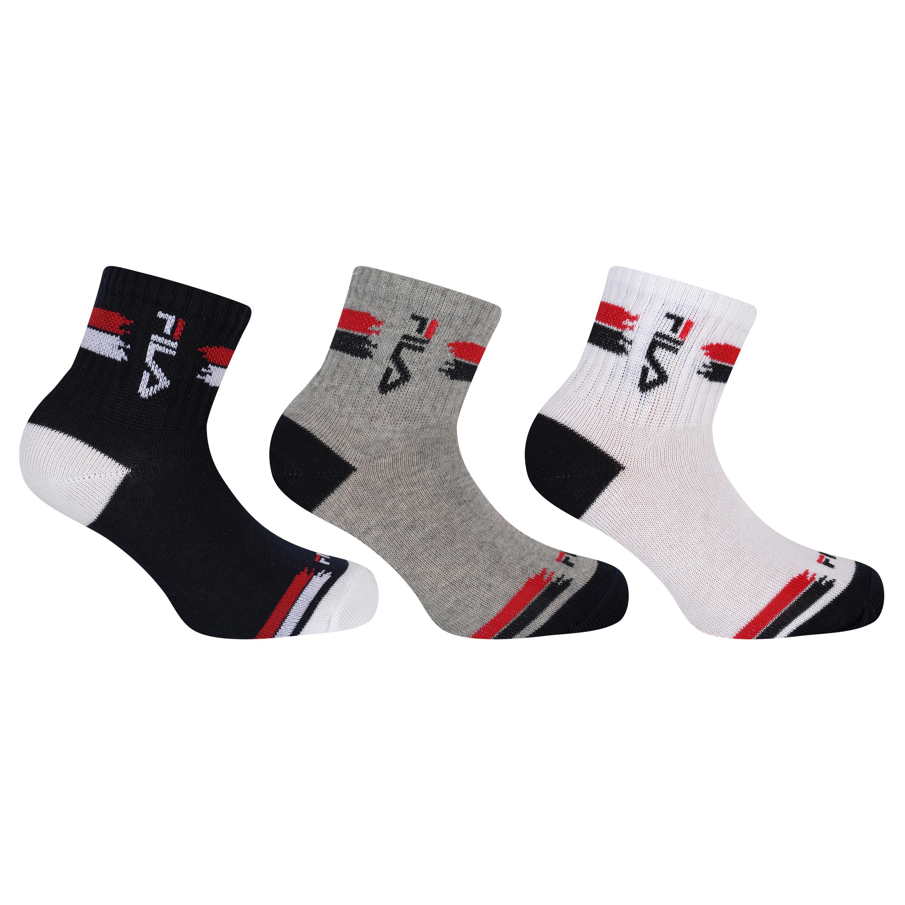 FILA Kinder Kurzsocken 3er Pack