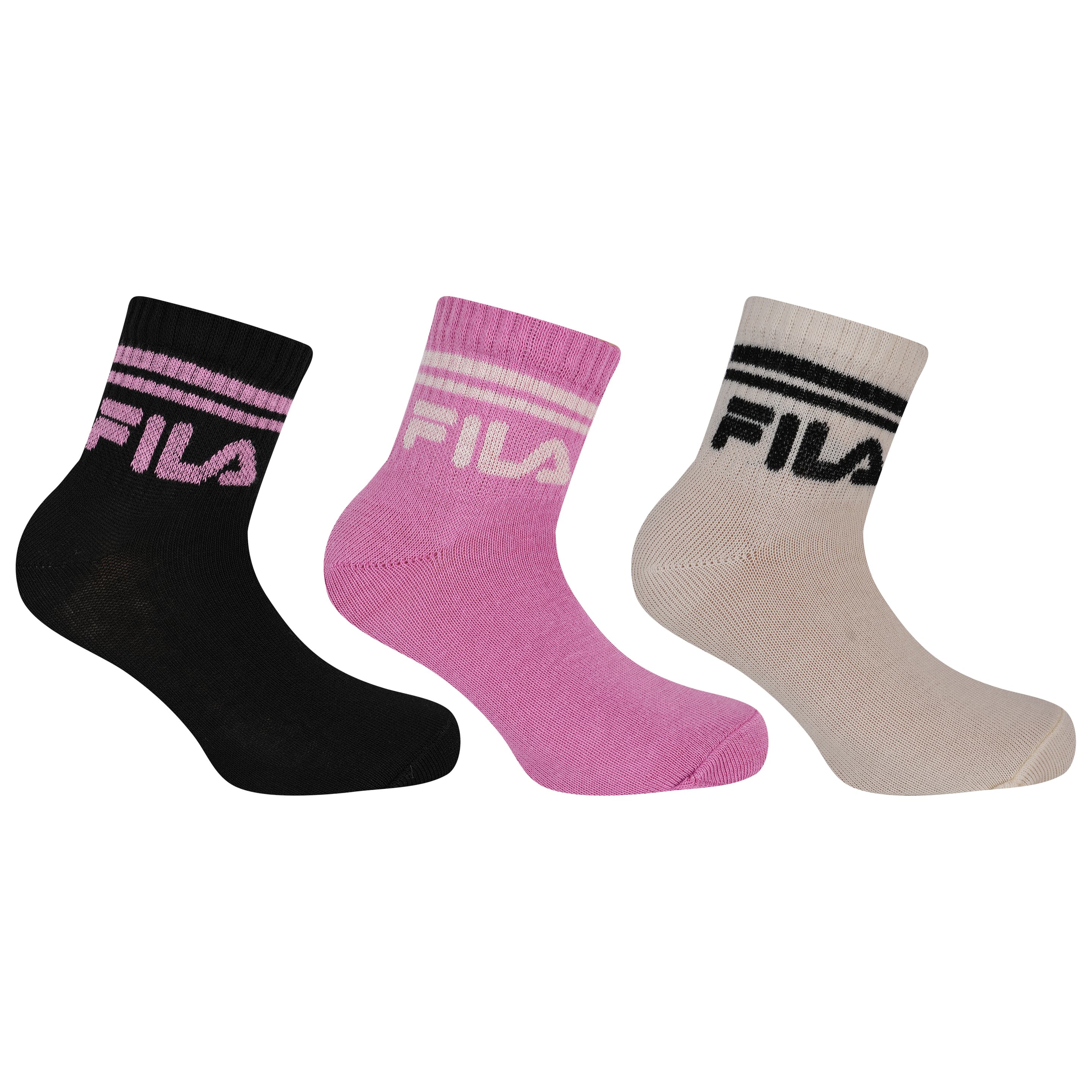 FILA Kinder Kurzsocken Quarter 3er Pack