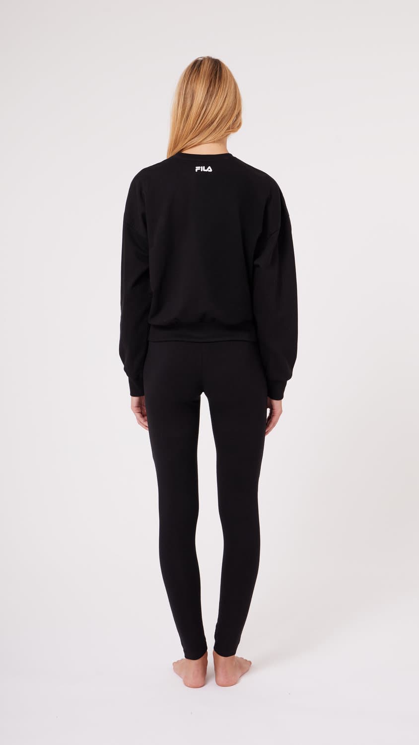 FILA Damen Schlafanzug Pyjama Brushed Fleece