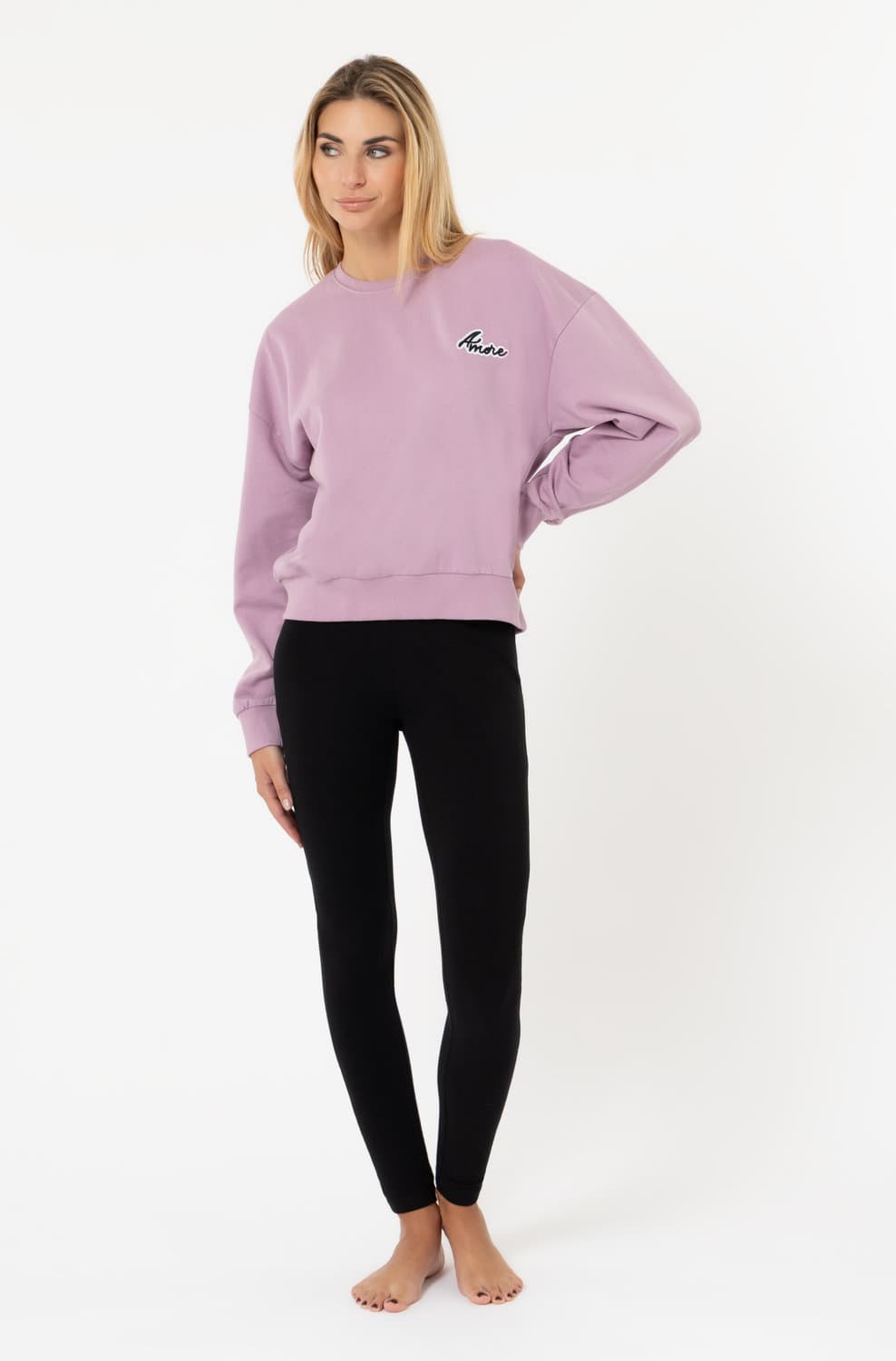 FILA Damen Schlafanzug Pyjama Brushed Fleece
