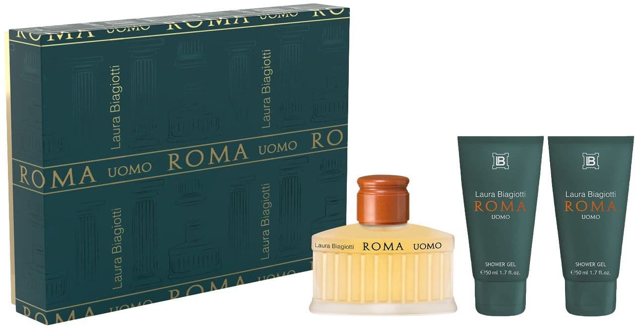 Laura Biagiotti Roma Uomo Eau de Toilette und Duschgel Geschenkpackung